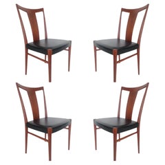 Mid-Century Danish Modern Skulpturale Teakholz Esszimmerstühle 6