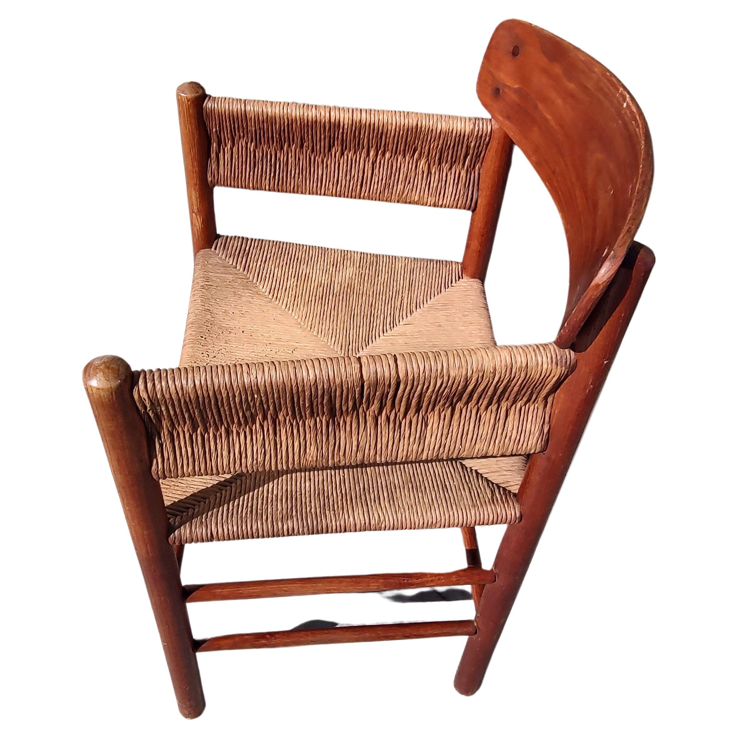 Danois Fauteuil tissé sculptural de style moderne danois du milieu du siècle dernier en vente