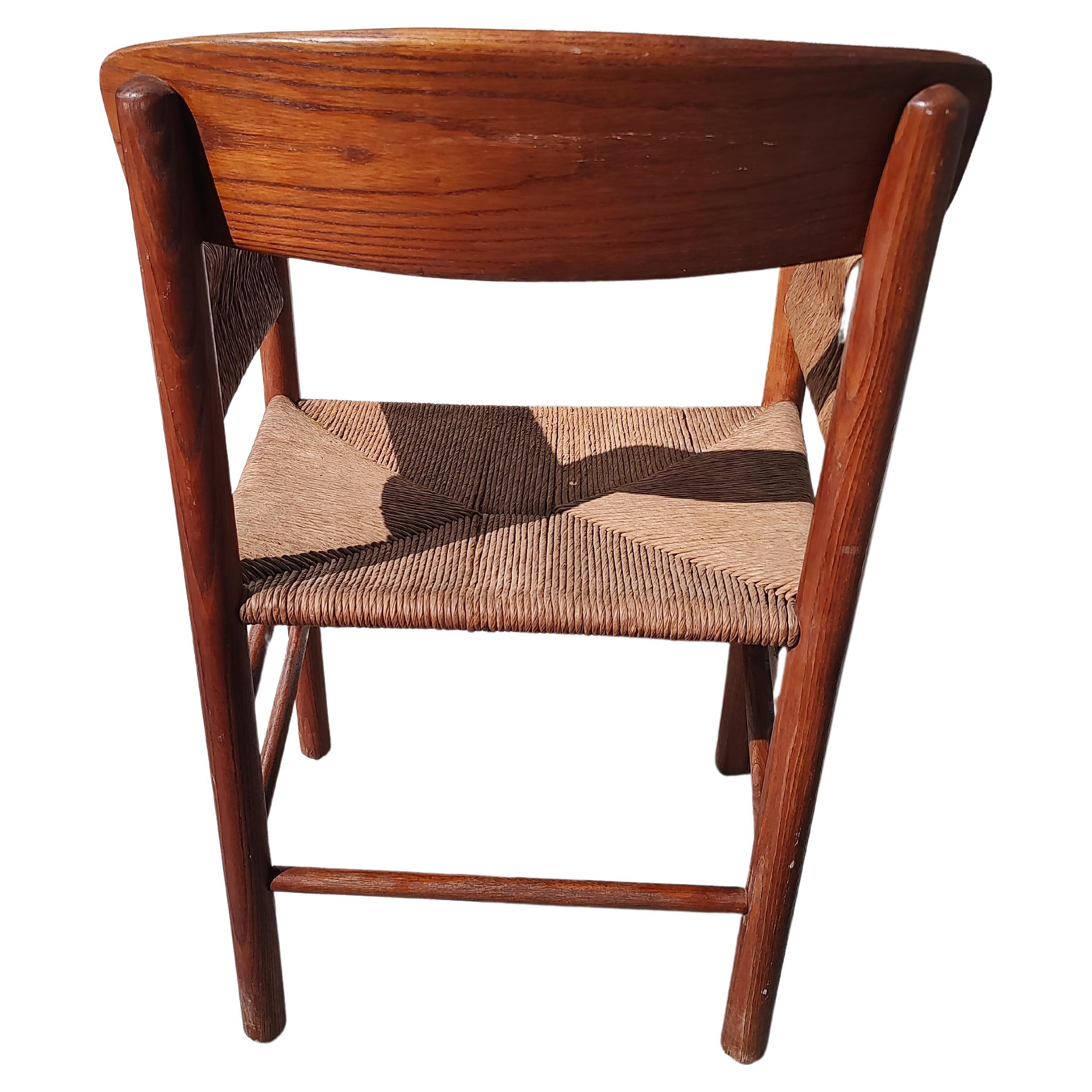 Jonc Fauteuil tissé sculptural de style moderne danois du milieu du siècle dernier en vente