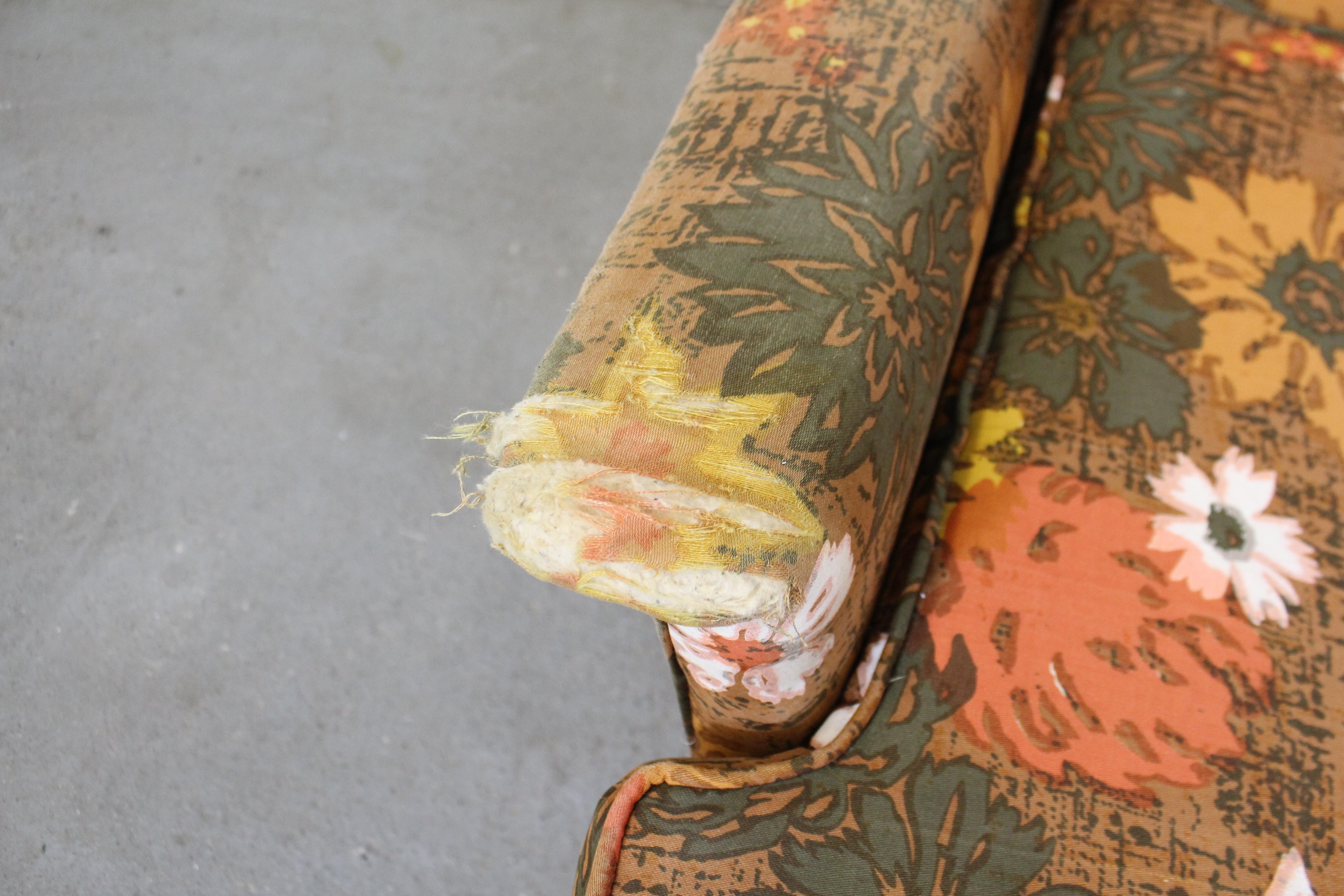 Midcentury Danish Modern Selig of Monroe Floral Lounge Chair 1