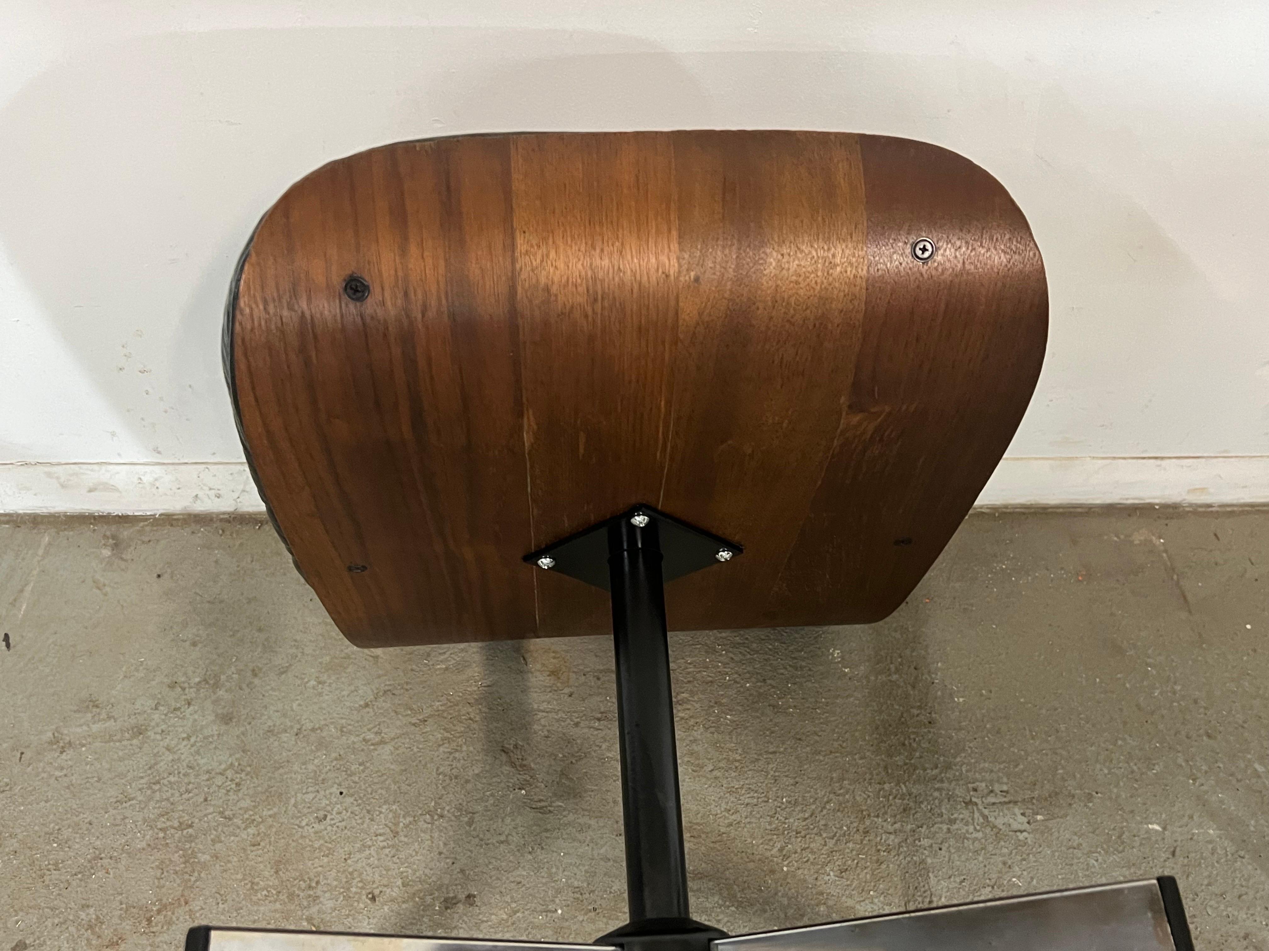 Mid-20th Century Mid Century Danish Modern Selig Swivel Rocker Lounge Chair and Ottoman For Sale