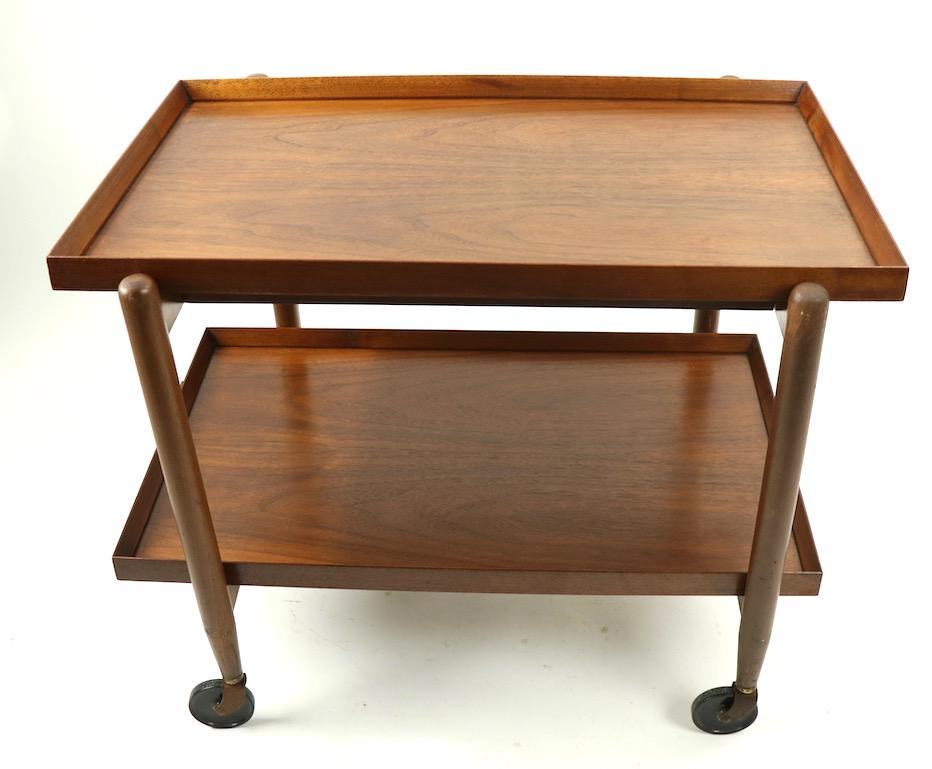 Mid Century  Danish Modern Serving Cart by Poul Hundevad In Good Condition In New York, NY