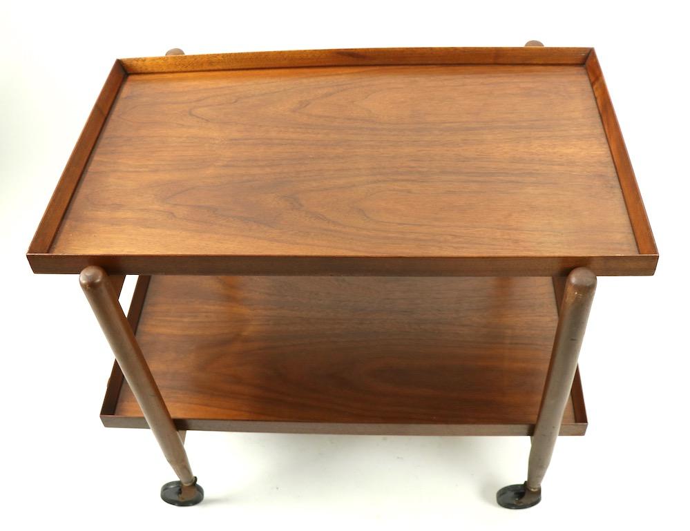 Teak Mid Century  Danish Modern Serving Cart by Poul Hundevad