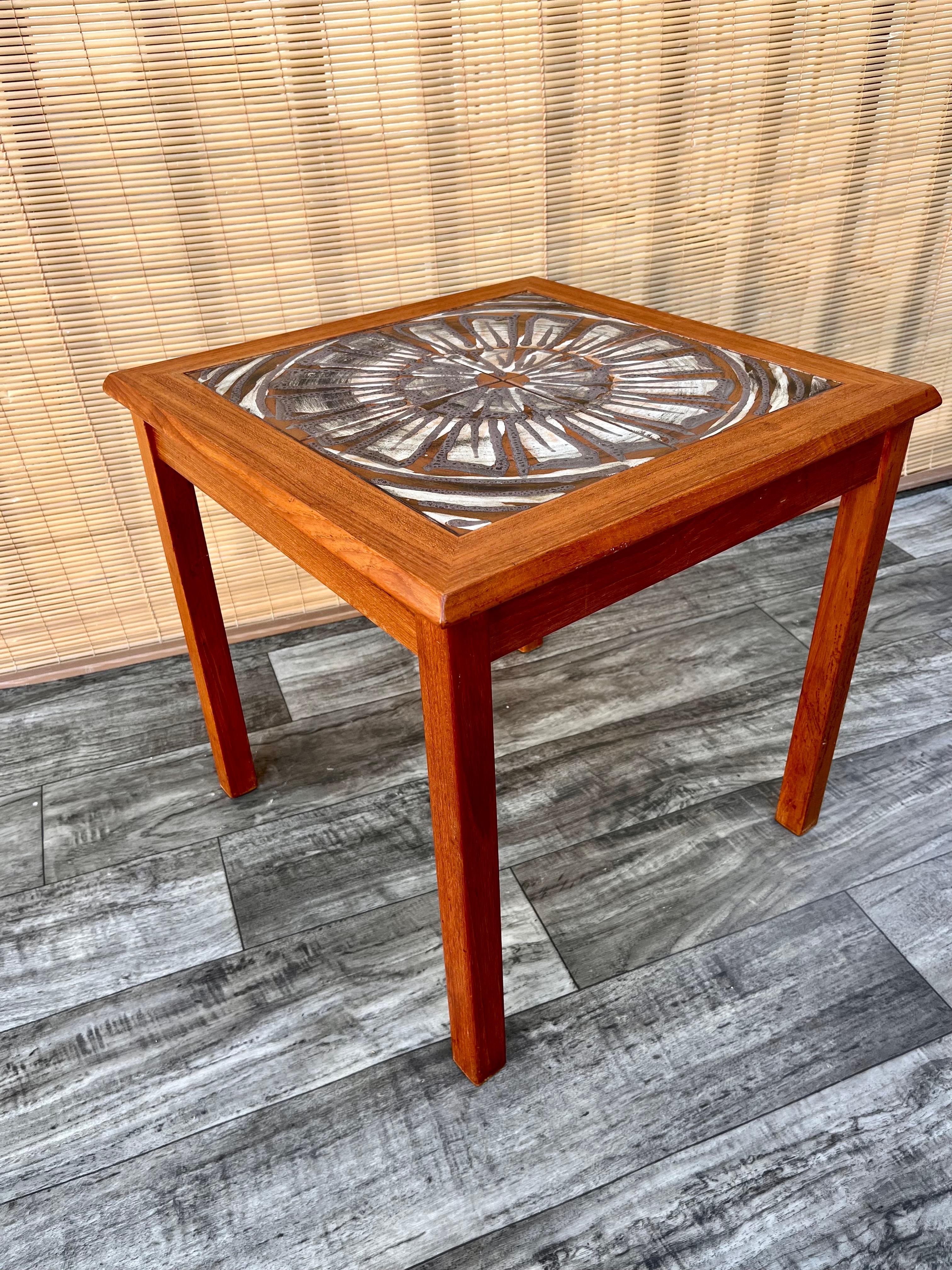 Photo inspiration: Fresh Look at Mid Century Danish Modern Side Table With Ceramic Tile Inlays