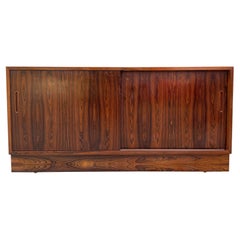 Mid Century Danish Modern Small Rosewood Credenza Cabinet