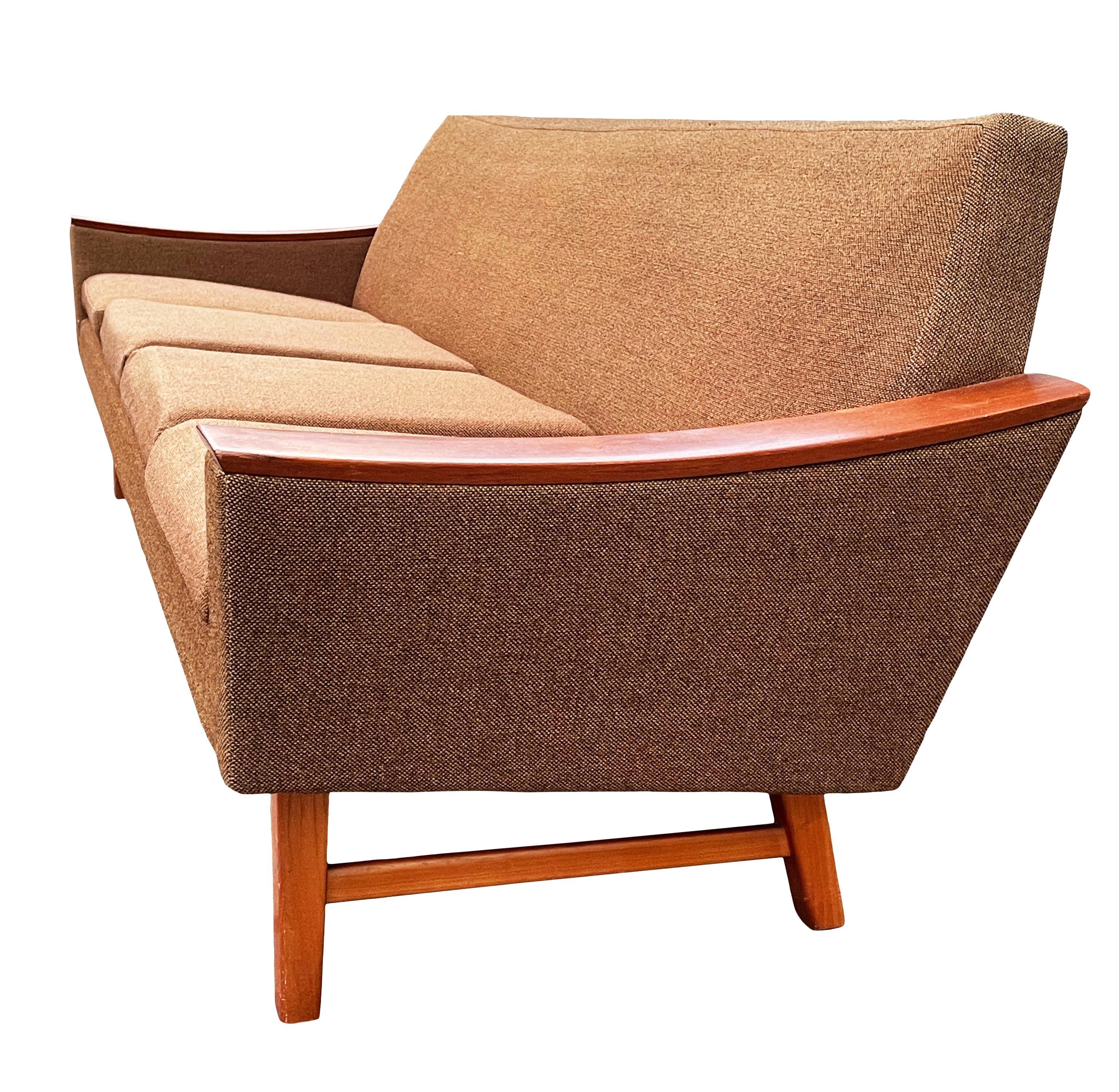 Scandinavian Modern Midcentury Danish Modern Sofa in Teak by Oscar Langlo for Pi Langlos Fabrikker