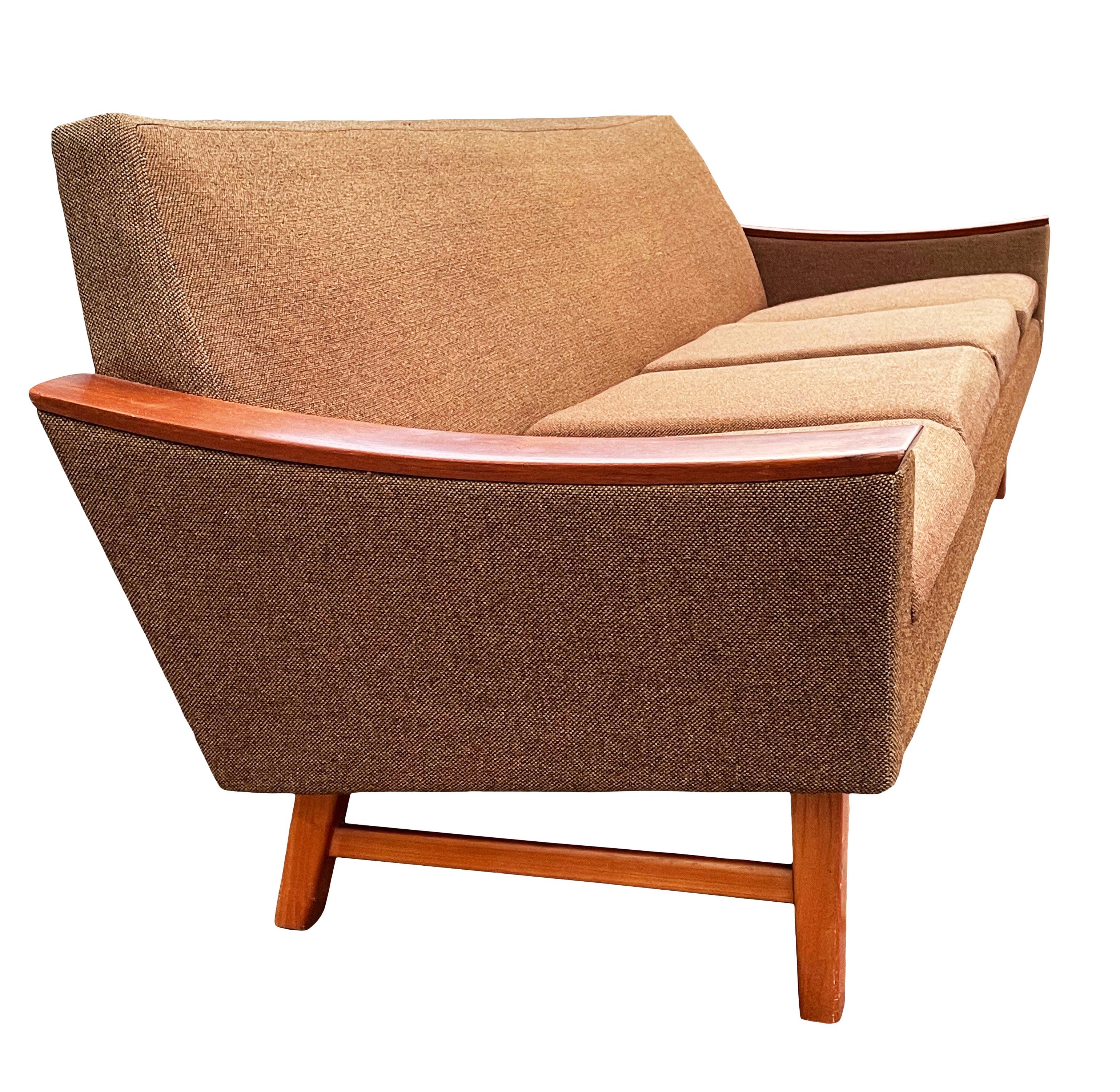 Midcentury Danish Modern Sofa in Teak by Oscar Langlo for Pi Langlos Fabrikker 1