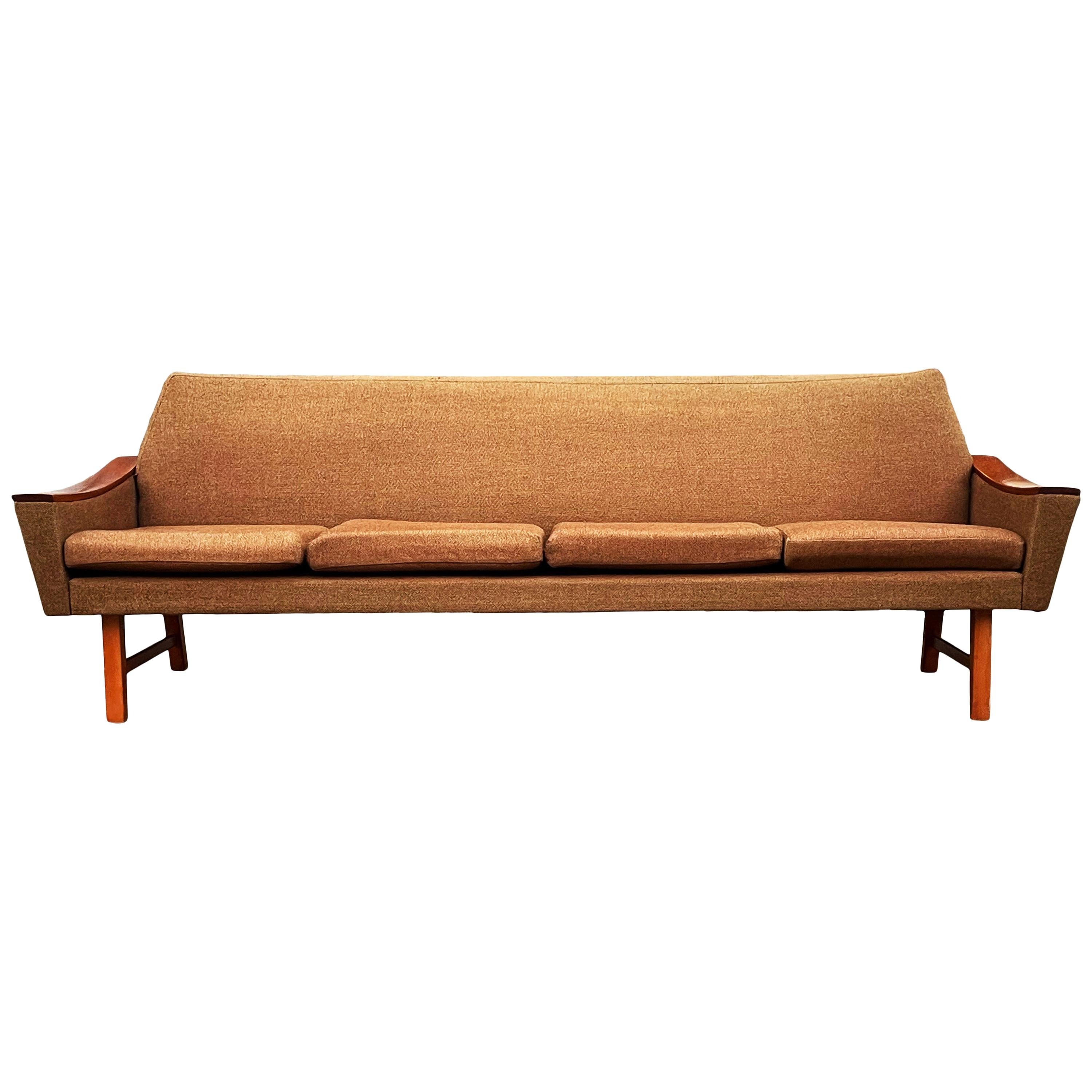 Midcentury Danish Modern Sofa in Teak by Oscar Langlo for Pi Langlos Fabrikker