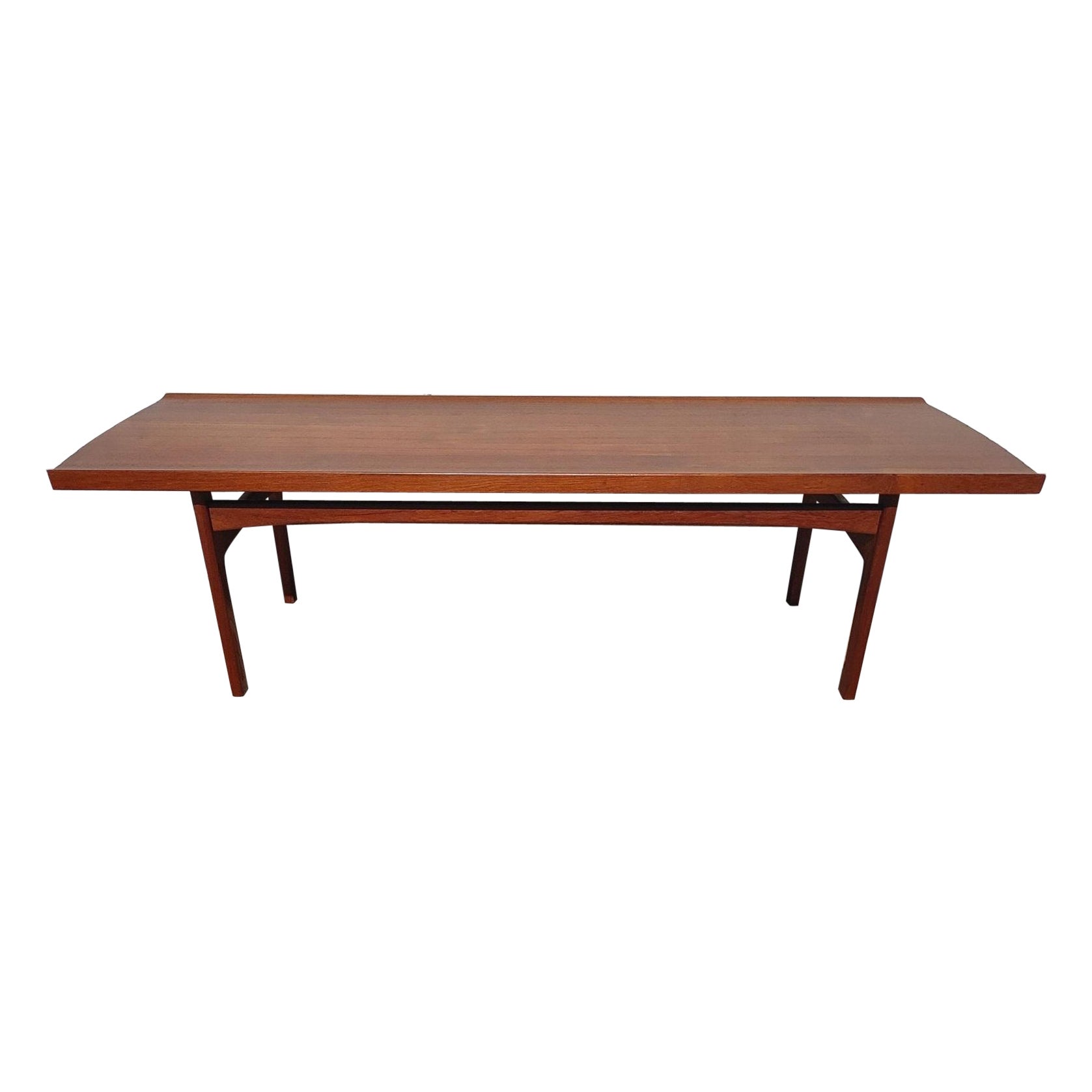 Mesa baja de teca maciza Mid Century Danish Modern by Seffle en venta