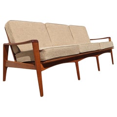 Mid Century Danish Modern Solid Teak Sofa by Arne Wahl Iversen