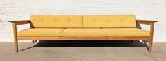 Mid Century Danish Modern Solid Teak Sofa