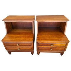 Mid-Century Danish Modern Solid Wood Nightstands by WILLETT