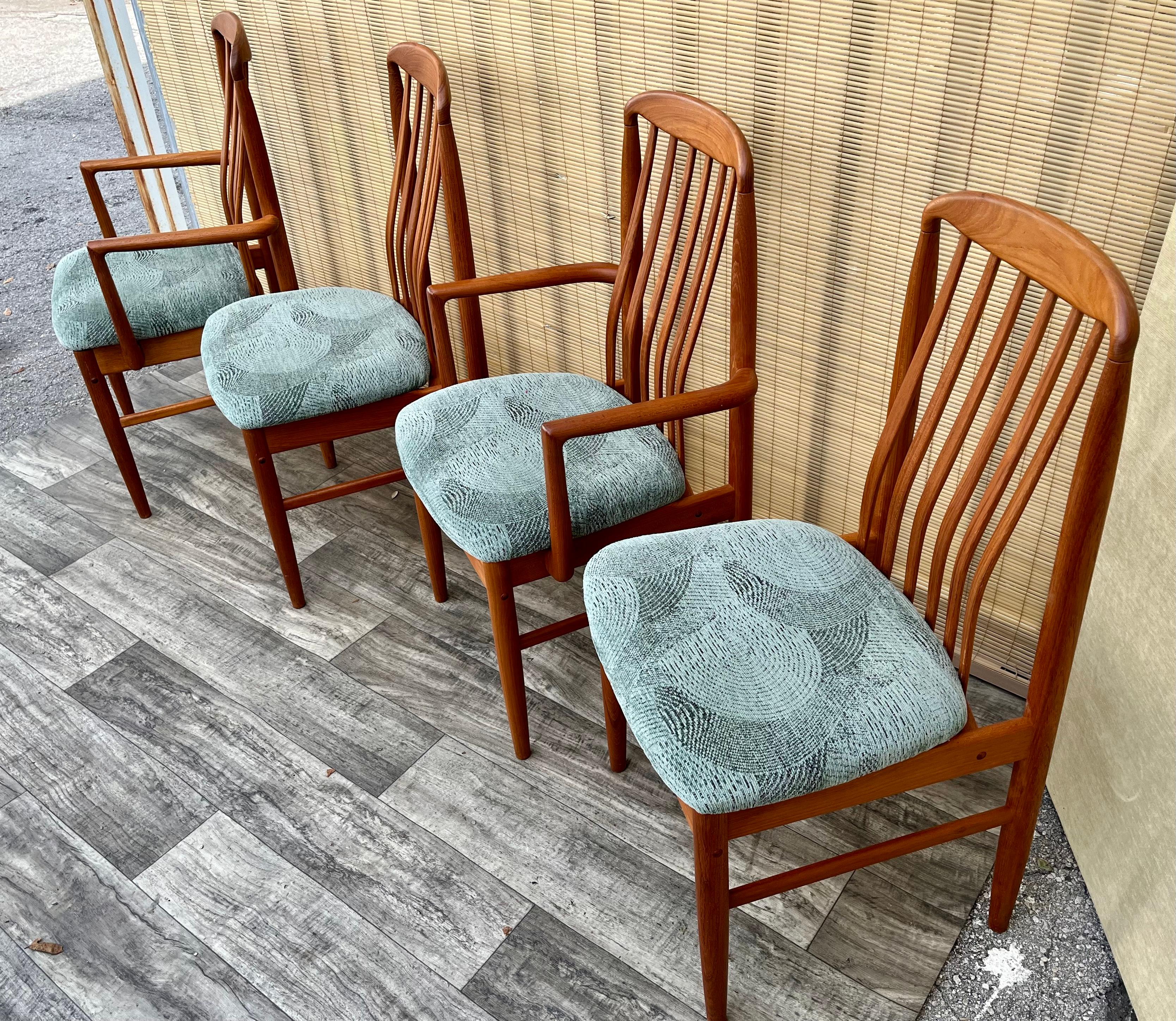 Thai Mid-Century Danish Modern Style Dining Chairs by Benny Linden Design. Set of 4
