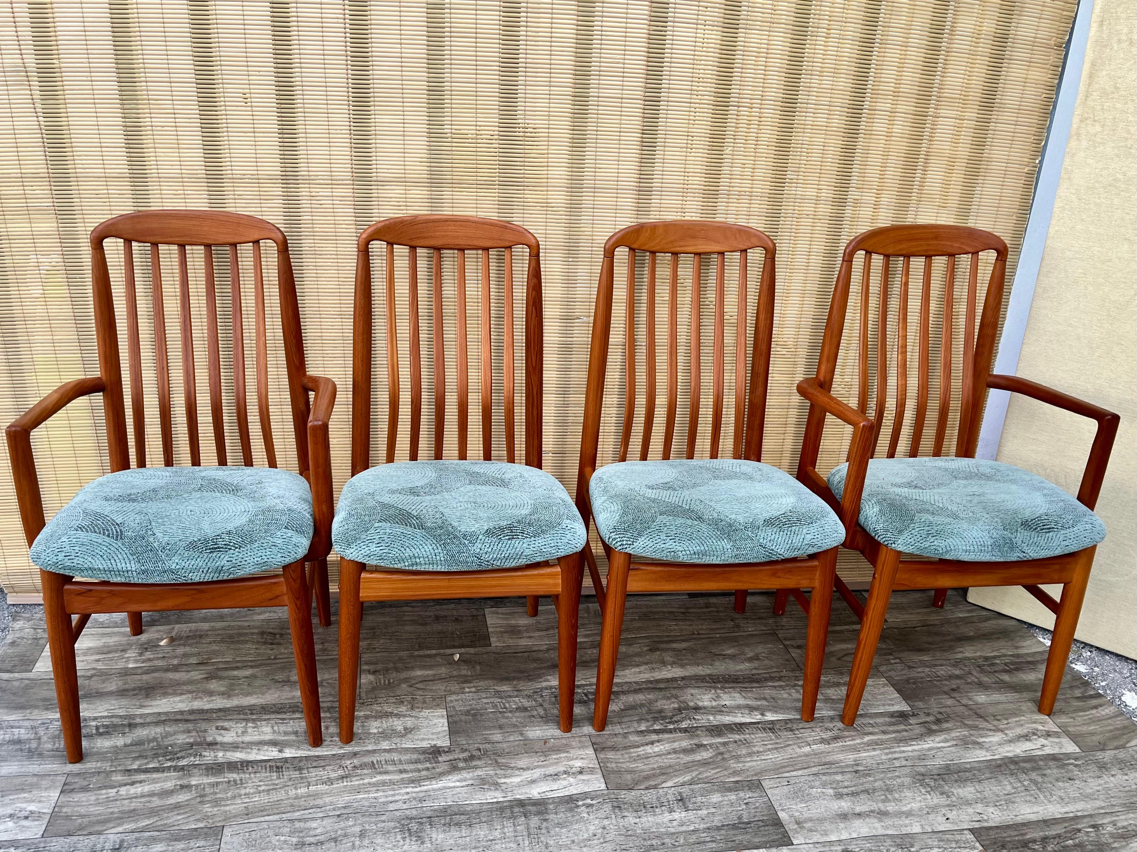Late 20th Century Mid-Century Danish Modern Style Dining Chairs by Benny Linden Design. Set of 4