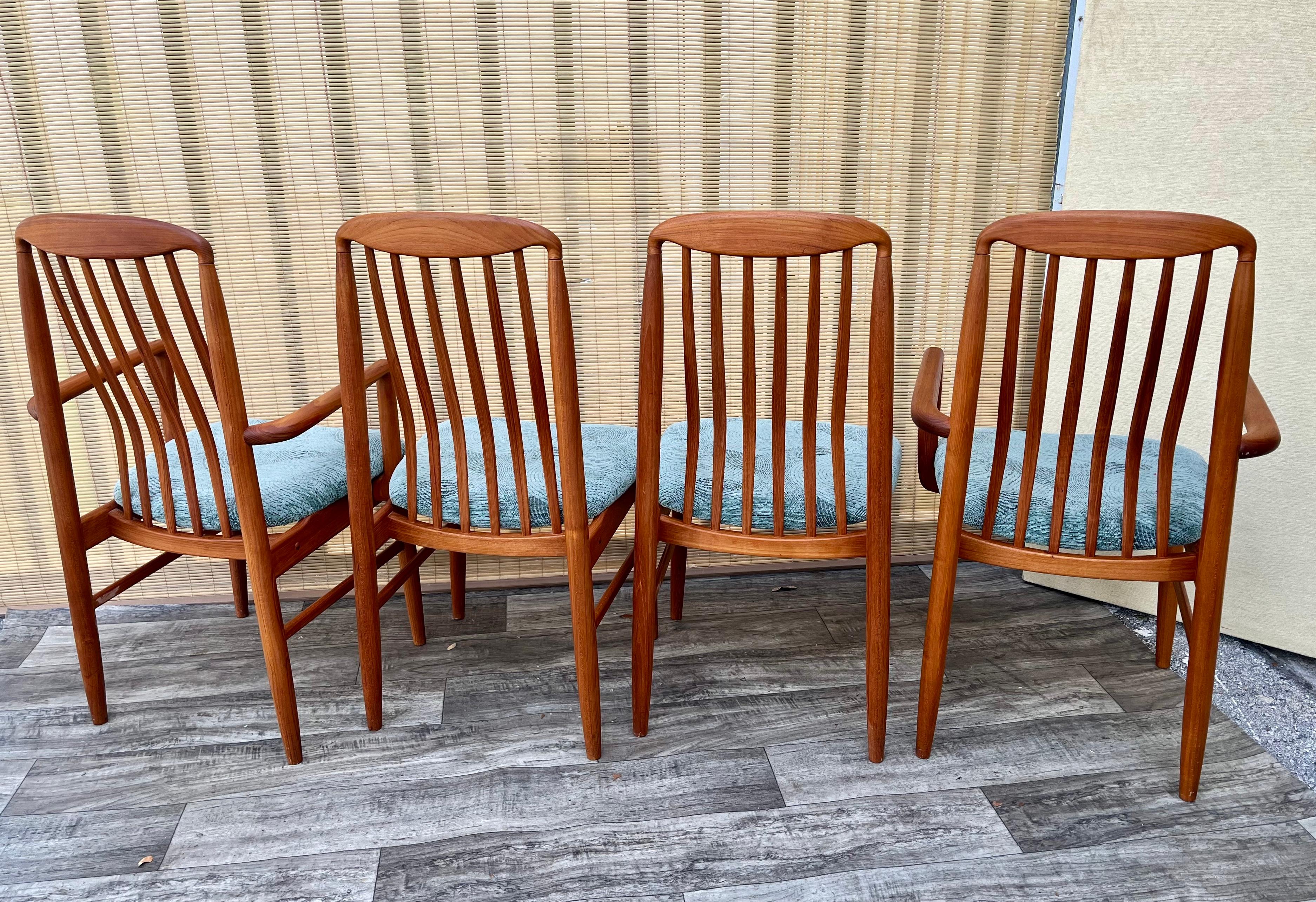 Mid-Century Danish Modern Style Dining Chairs by Benny Linden Design. Set of 4 1