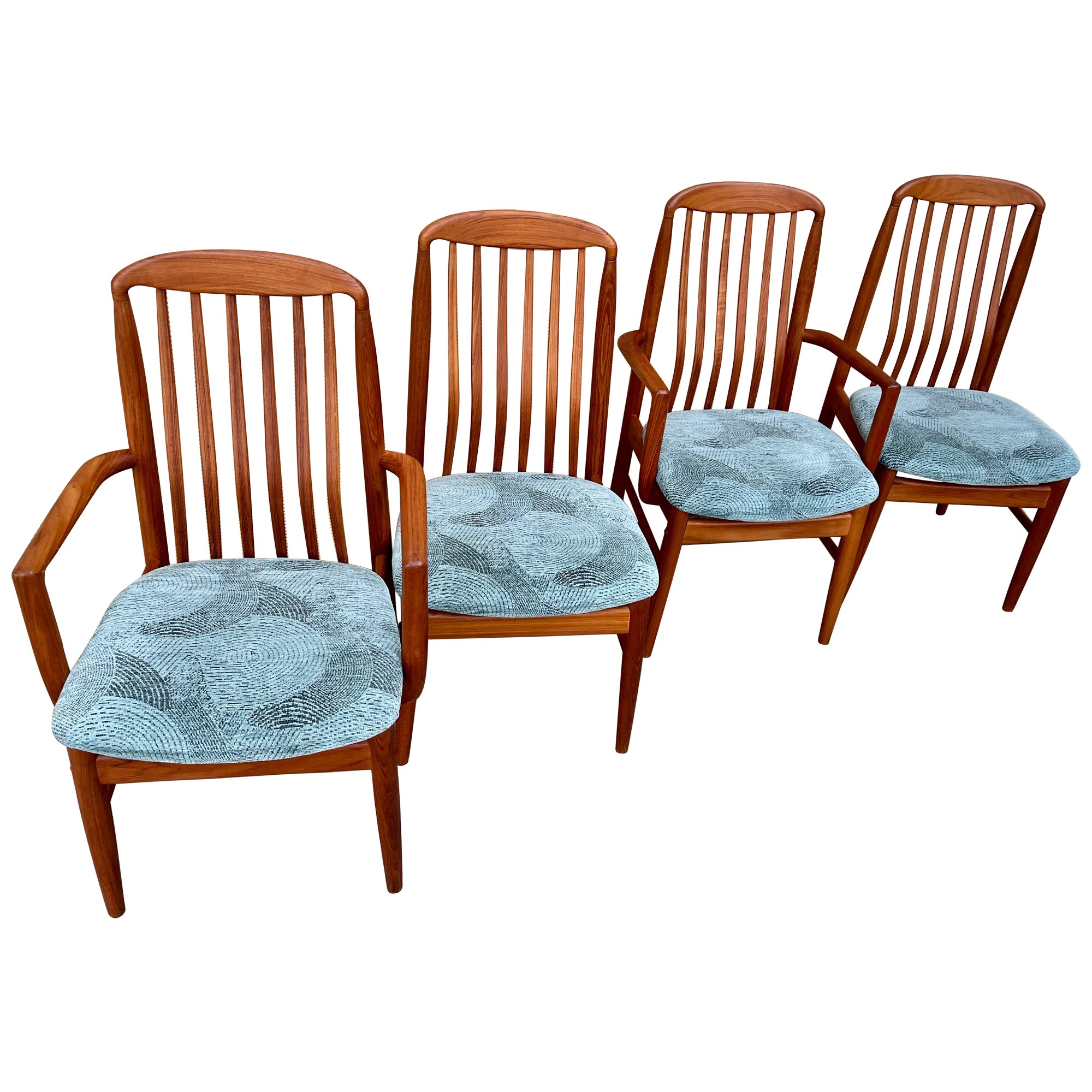 Mid-Century Danish Modern Style Dining Chairs by Benny Linden Design. Set of 4