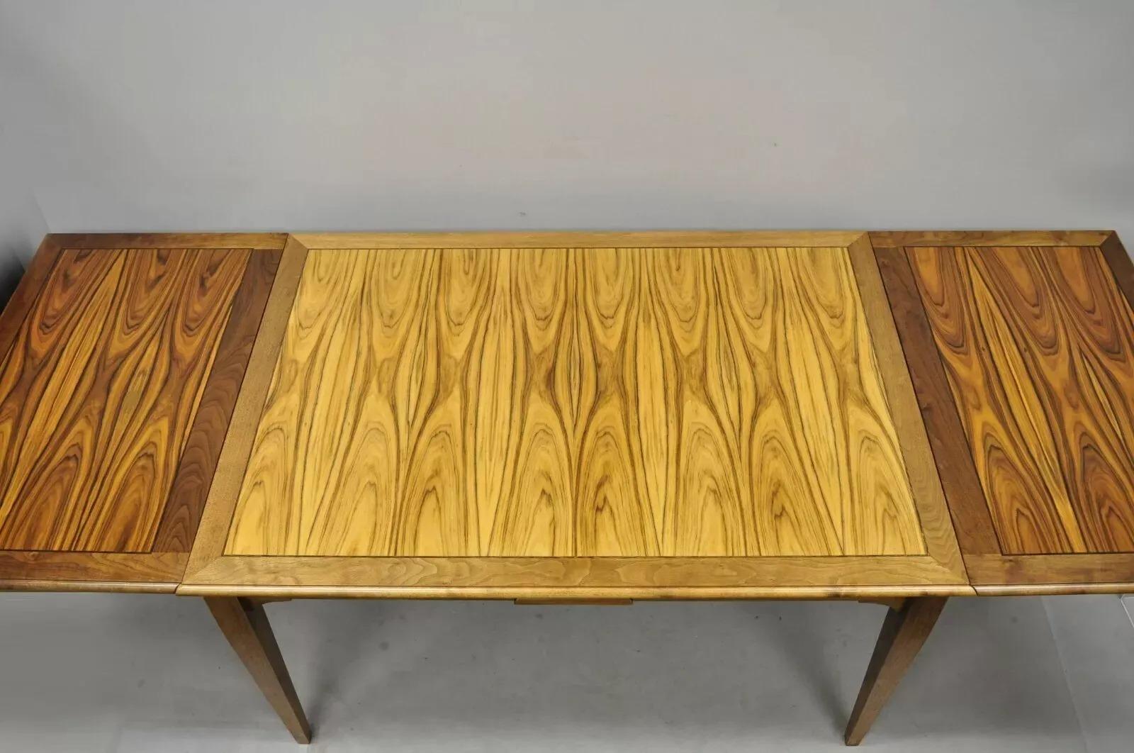 Contemporary Mid Century Danish Modern Style Extension Rosewood Dining Table by Paul Downs For Sale