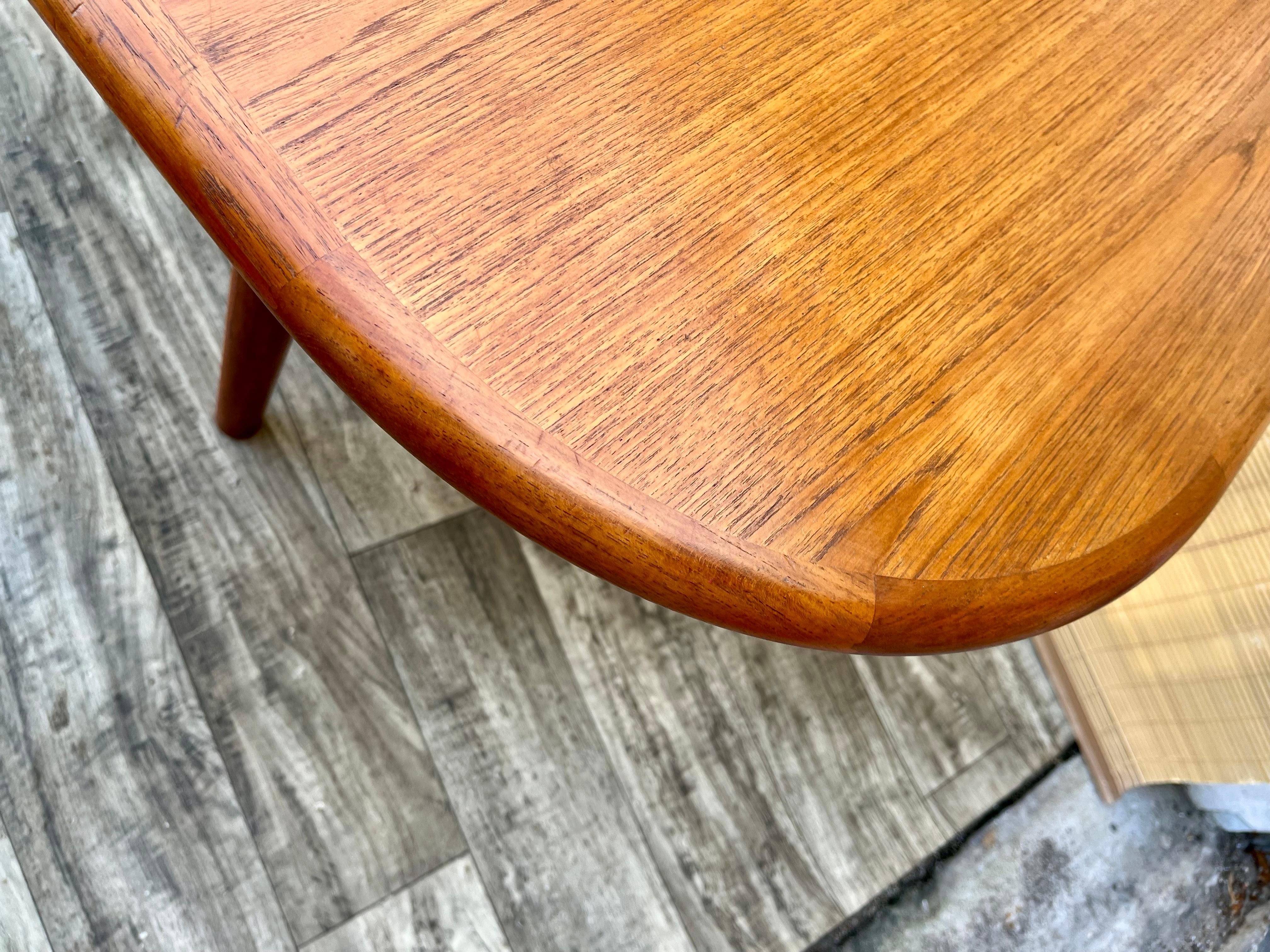 Mid Century Danish Modern Style Teak Extendable Dining Table. Circa 1970s 11