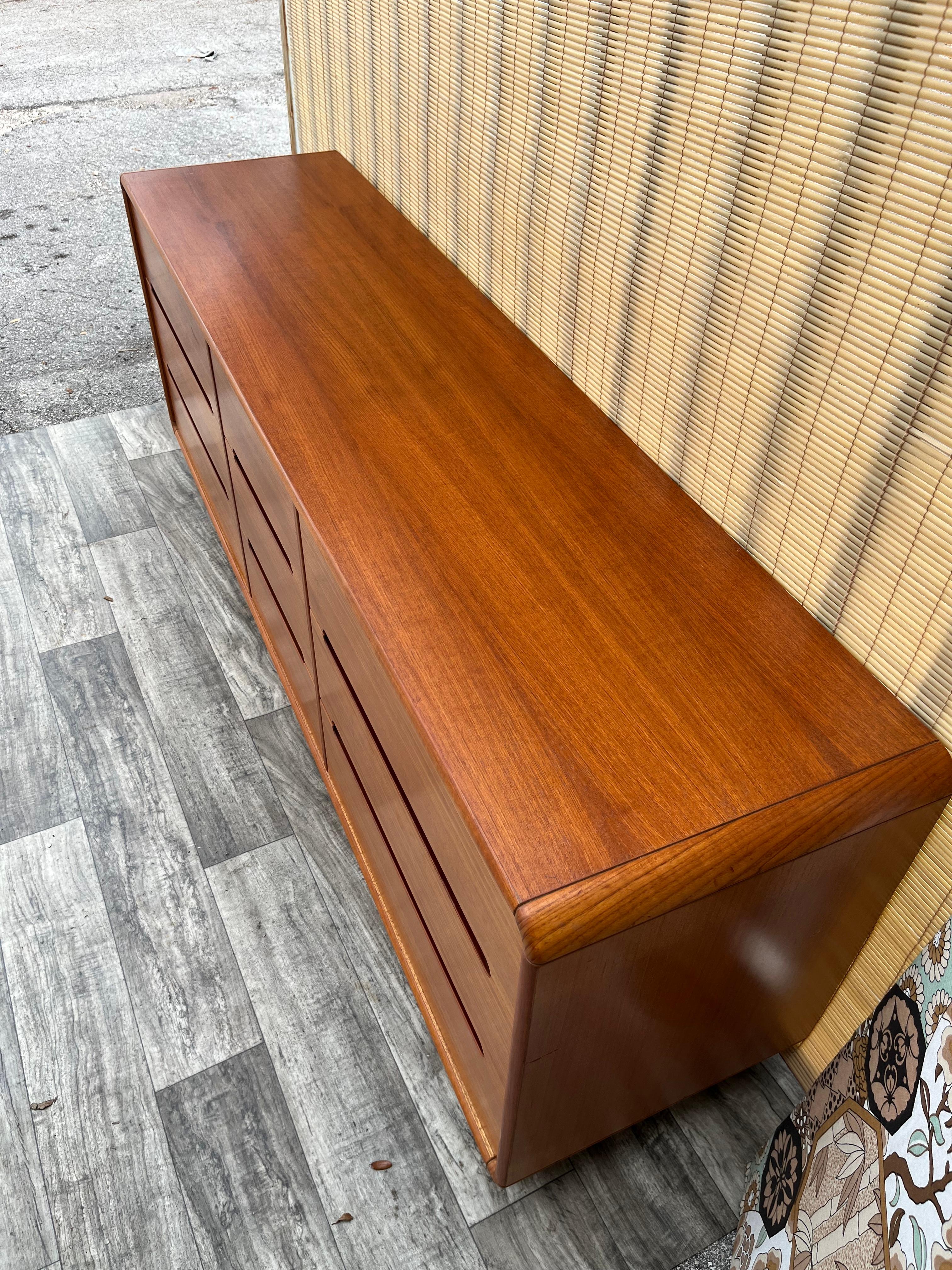 Late 20th Century Midcentury Danish Modern Style Triple Dresser by Sun Cabinet Co. circa 1980s