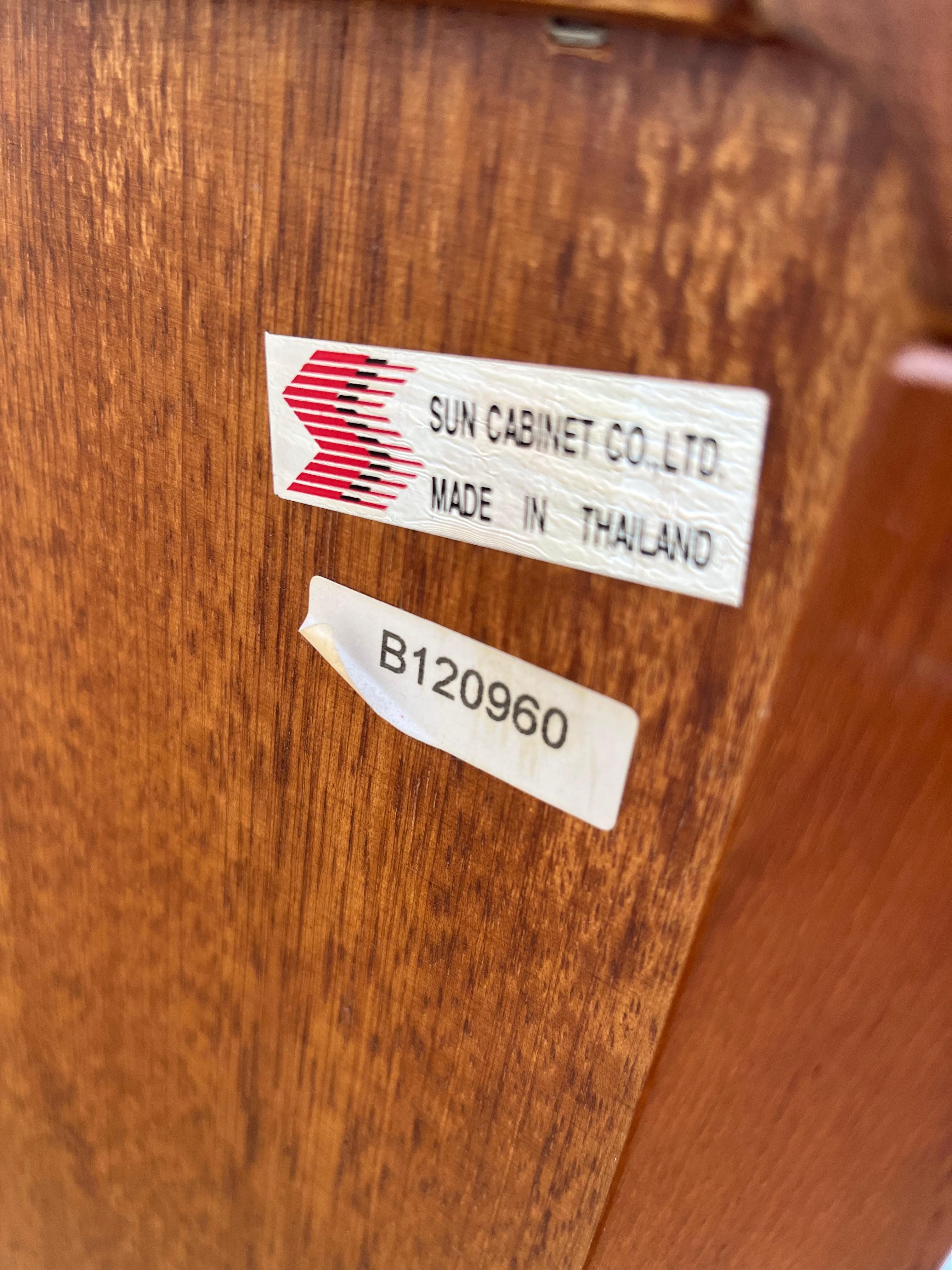Midcentury Danish Modern Style Triple Dresser by Sun Cabinet Co. circa 1980s 8