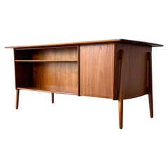 Mid-Century Danish Modern Svend Madsen Teak Executive Bookcase Desk