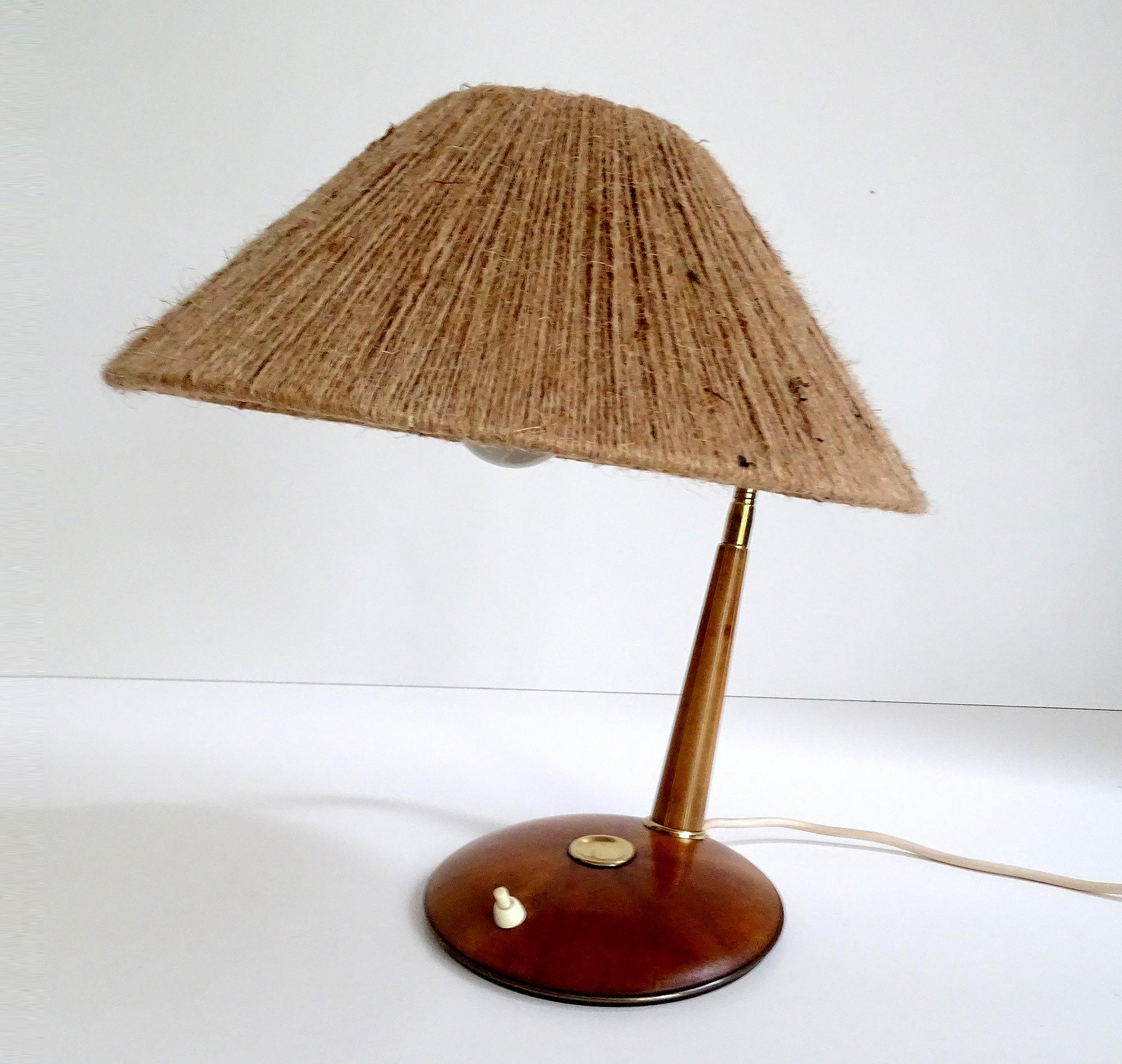 Swiss 1960s Scandinavian Modern Table Lamp by Temde For Sale
