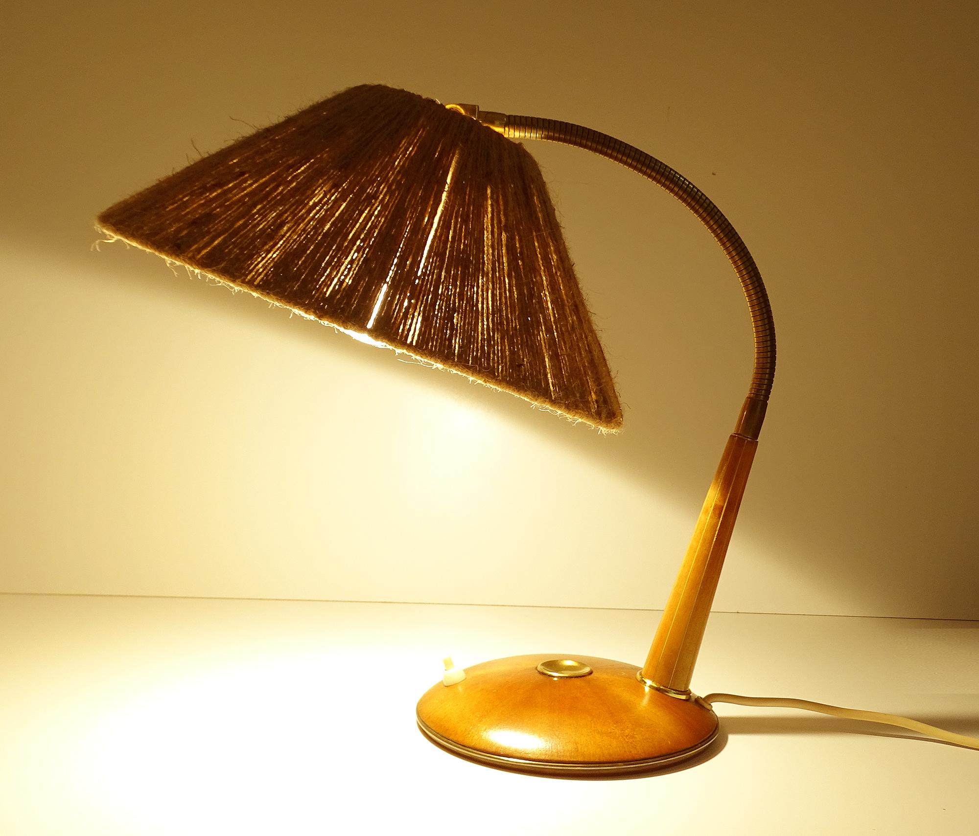 Teak 1960s Scandinavian Modern Table Lamp by Temde For Sale