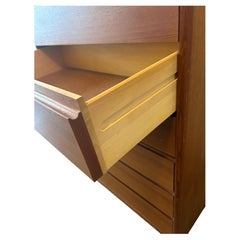 Mid Century Danish Modern Tall 9 Drawer Teak Dresser