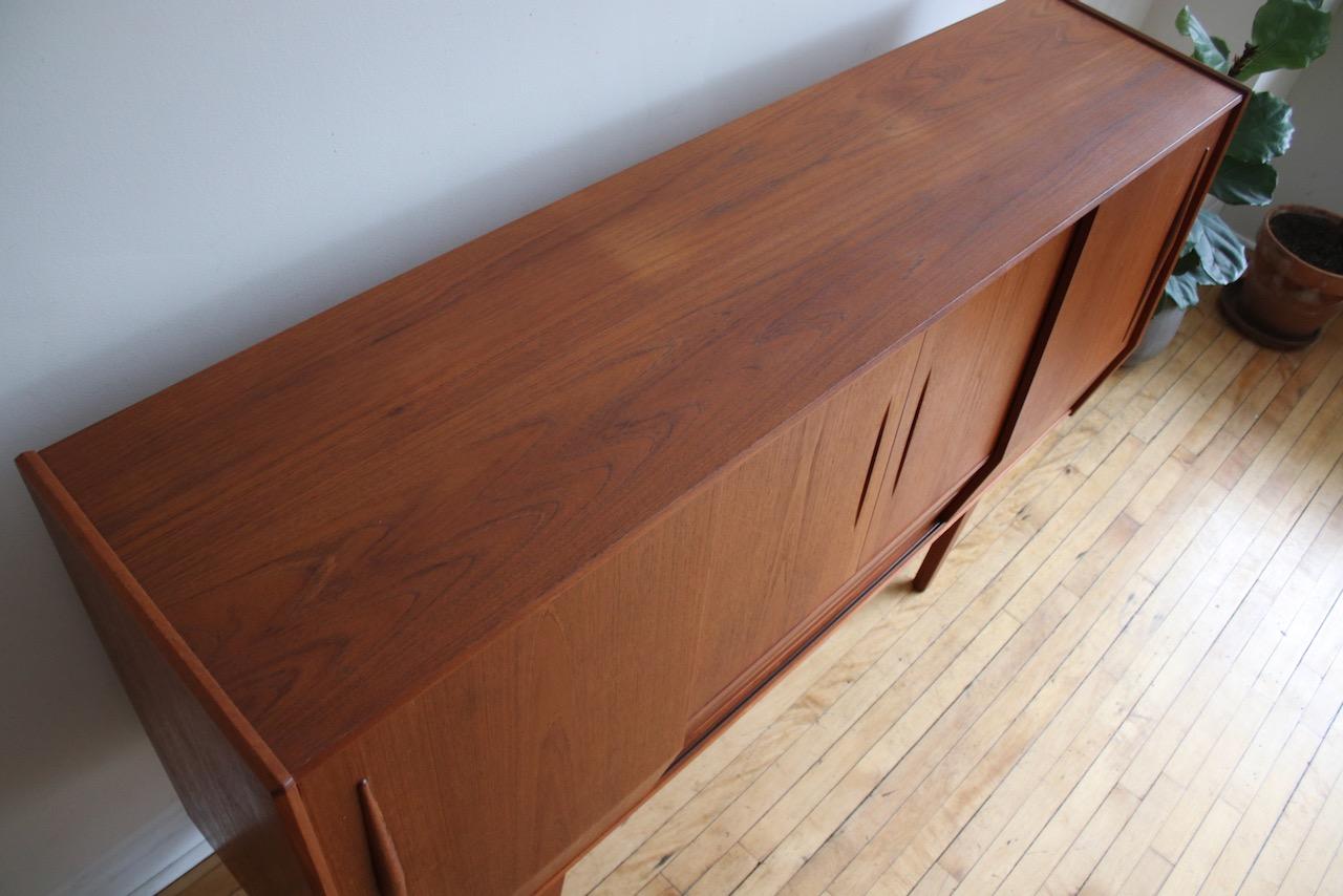 Midcentury Danish Modern Tall Sideboard Bar Cabinet 8