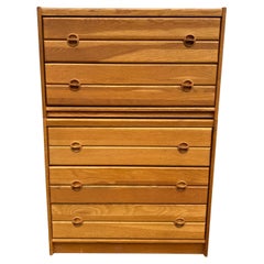 Dänische moderne Kommode aus massiver Eiche mit 5 Schubladen, Mid-Century Modern, Dänemark