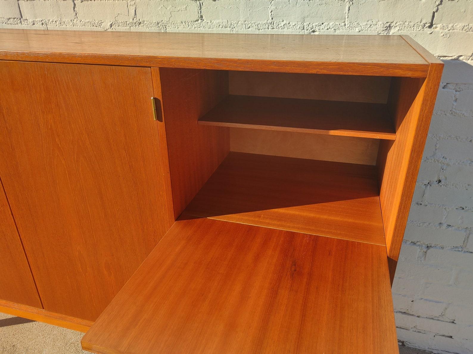 Mid-Century Modern Mid Century Danish Modern Tall Teak Cabinet For Sale