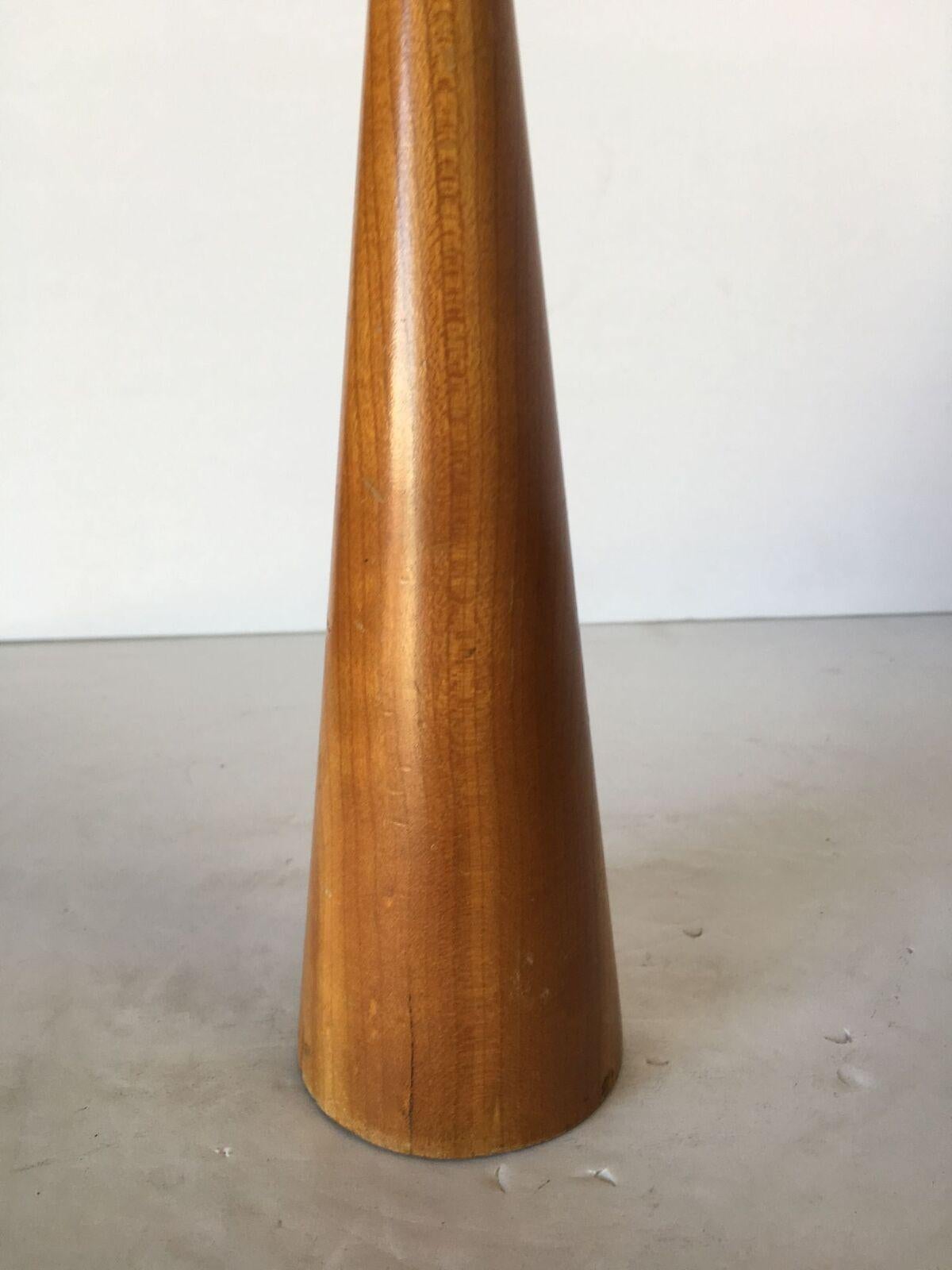 Mid-Century Danish Modern Tall Teak Candlestick Holder by Rude Osolnik, Pair In Excellent Condition In Van Nuys, CA