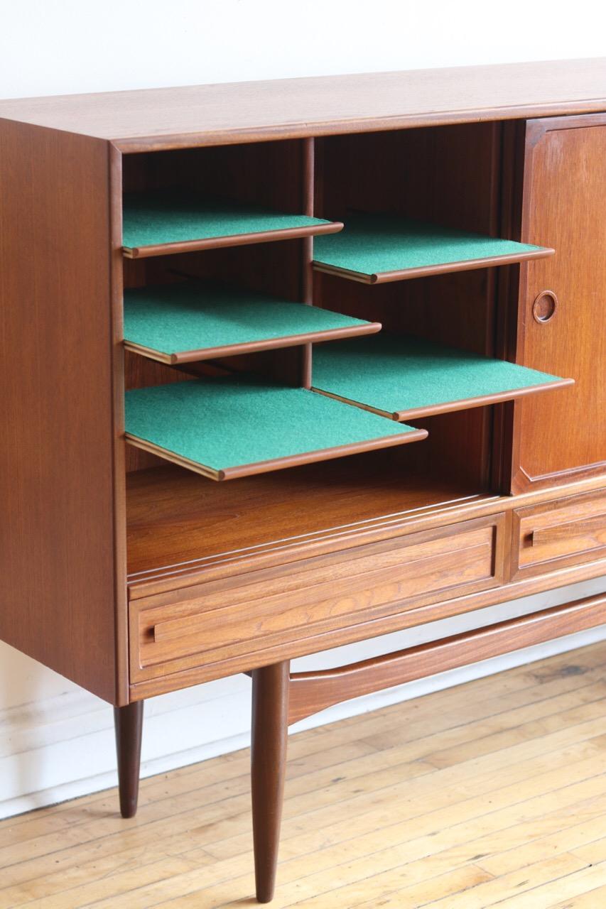 Midcentury Danish Modern Tall Teakwood Sideboard 5