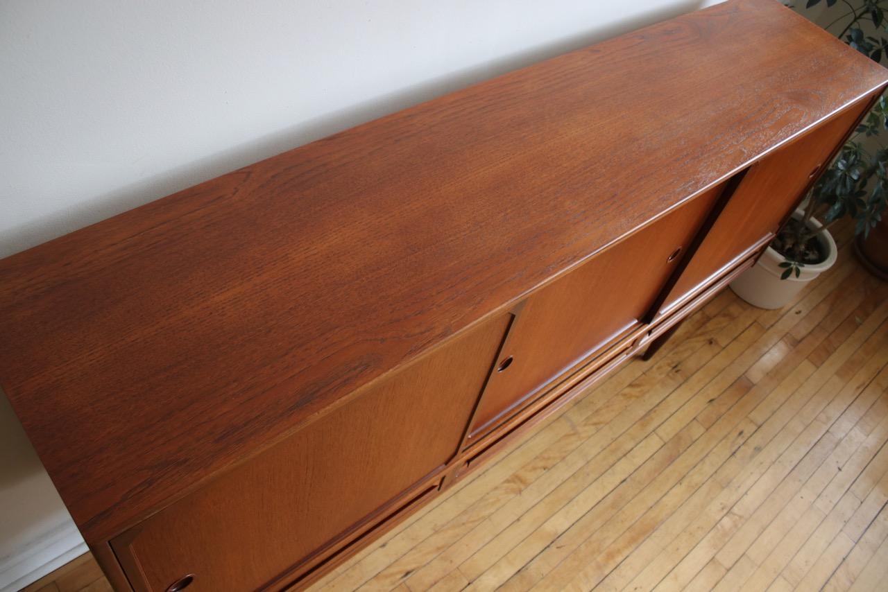 Midcentury Danish Modern Tall Teakwood Sideboard 13