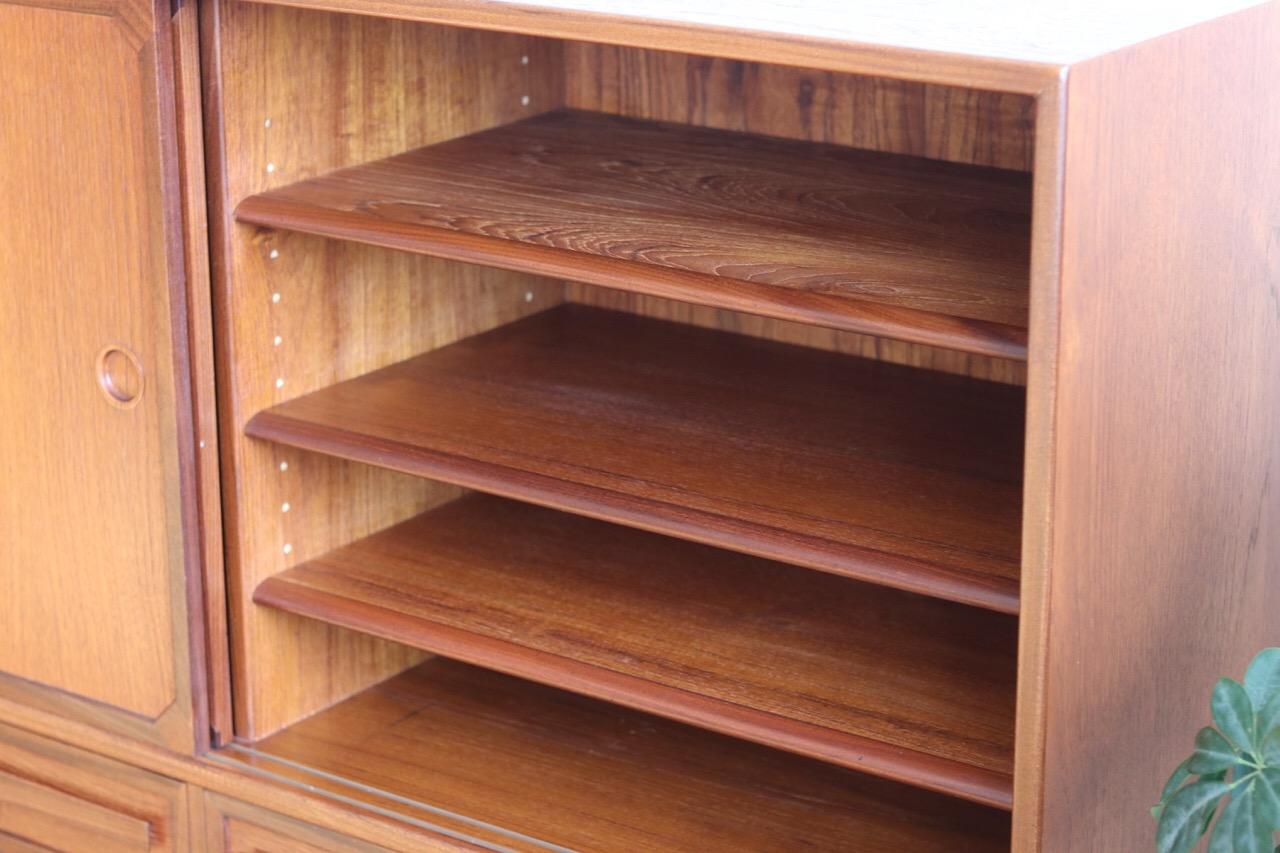 Midcentury Danish Modern Tall Teakwood Sideboard In Good Condition In Brooklyn, NY