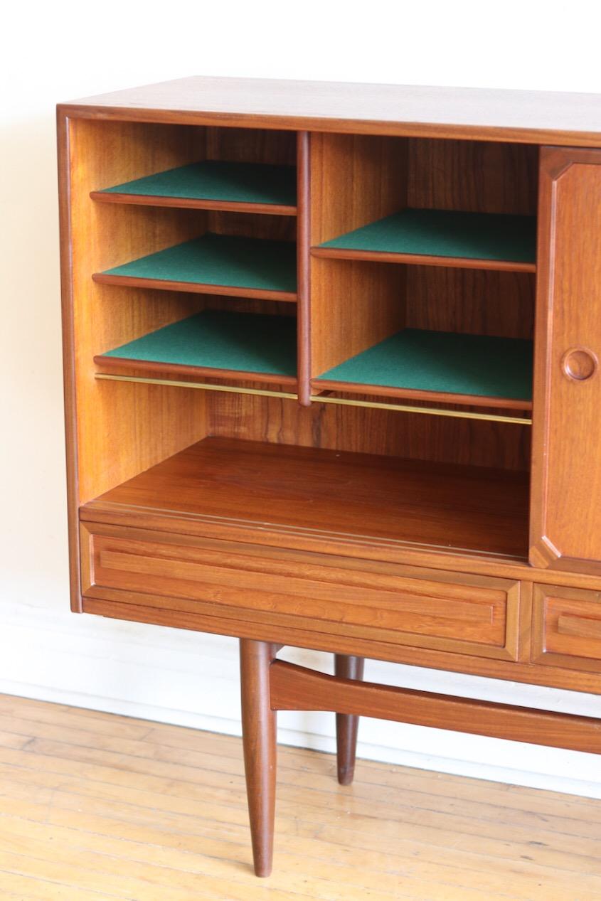 Midcentury Danish Modern Tall Teakwood Sideboard 4