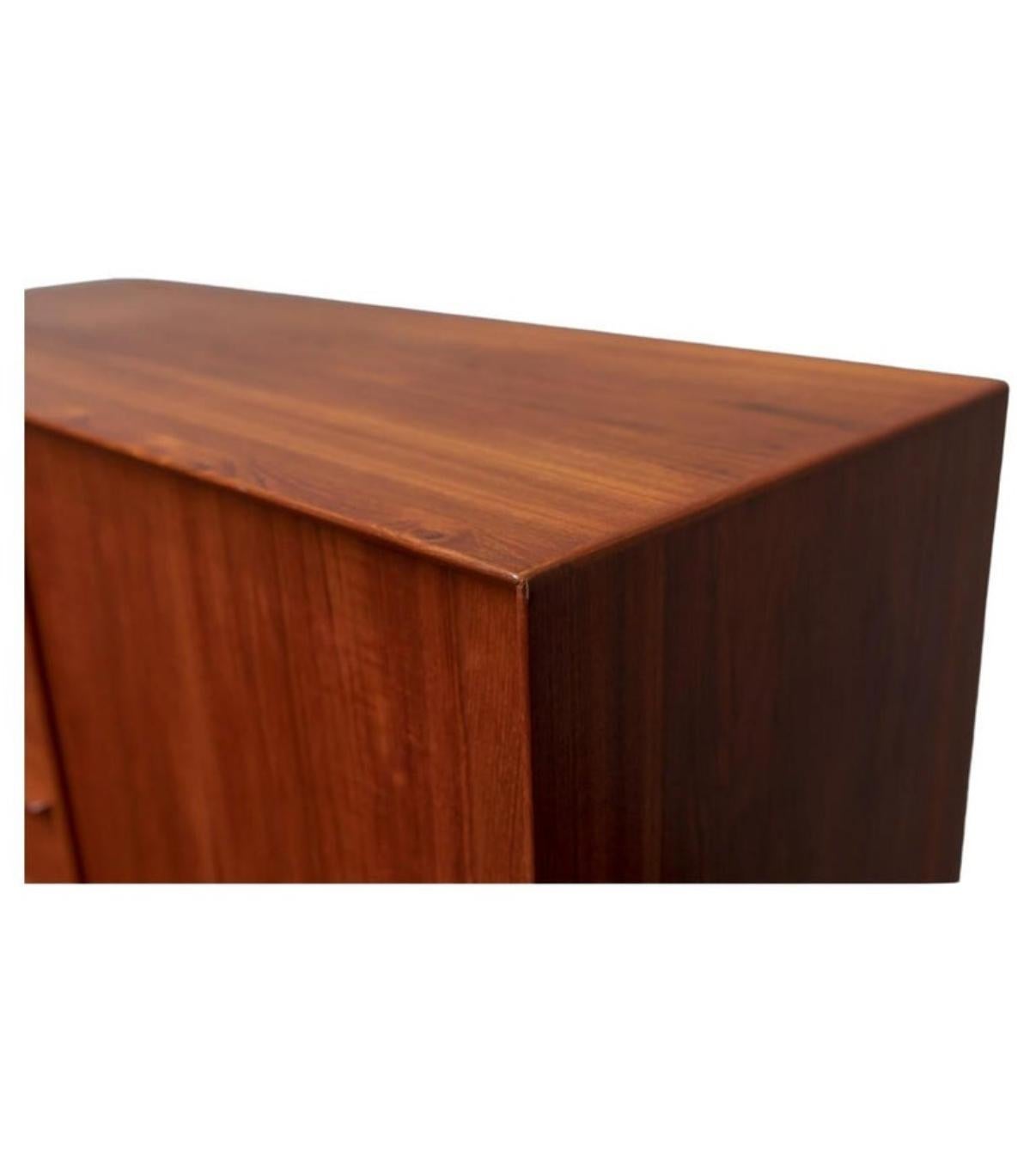 Woodwork Mid century Danish modern tall wide Teak Dresser by Falster