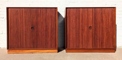 Mid Century Danish Modern Tambour Door Cabinet by Hvidt & Molgaard