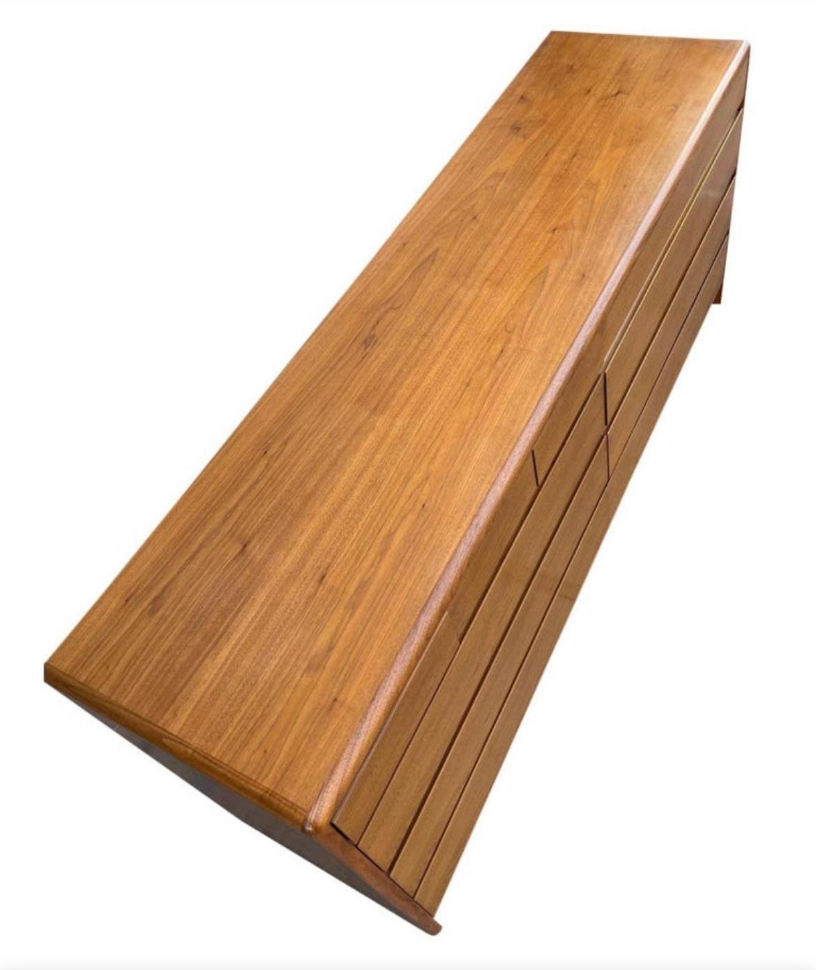 Mid-Century Danish Modern Teak 10 Drawer Credenza Dresser Denmark 2
