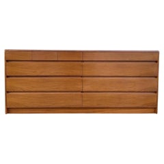 Mid-Century Danish Modern Teak 10 Drawer Credenza Dresser Denmark