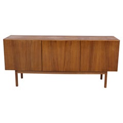 Retro Mid-Century Danish Modern Teak 3 Door Credenza on Pencil Legs