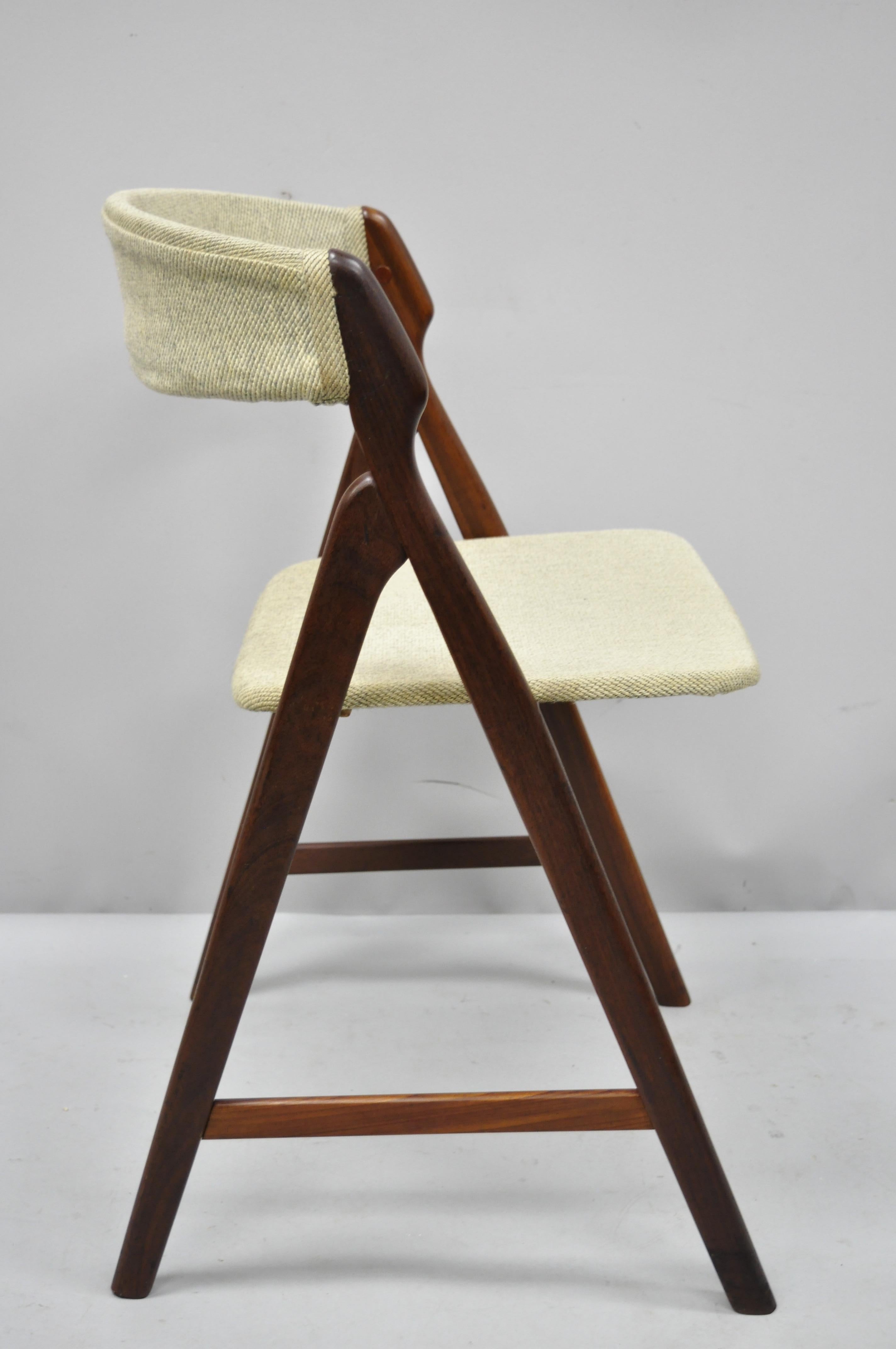 Mid-Century Modern Midcentury Danish Modern Teak A-Frame Dining Chair by T.H. Harlev Farstrup For Sale