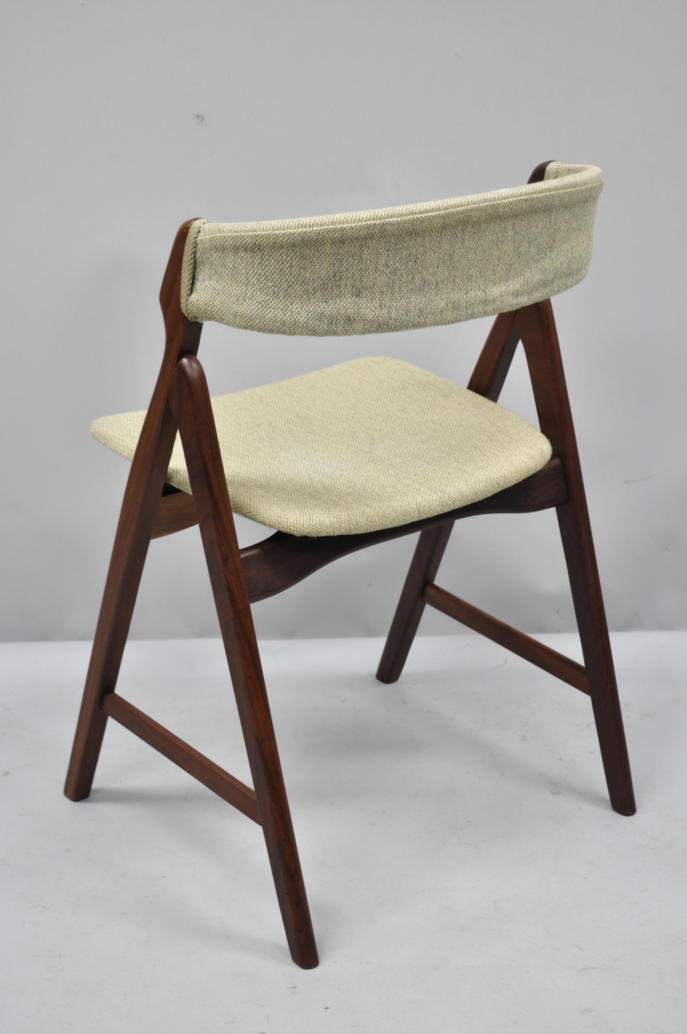 Midcentury Danish Modern Teak A-Frame Dining Chair by T.H. Harlev Farstrup For Sale 1