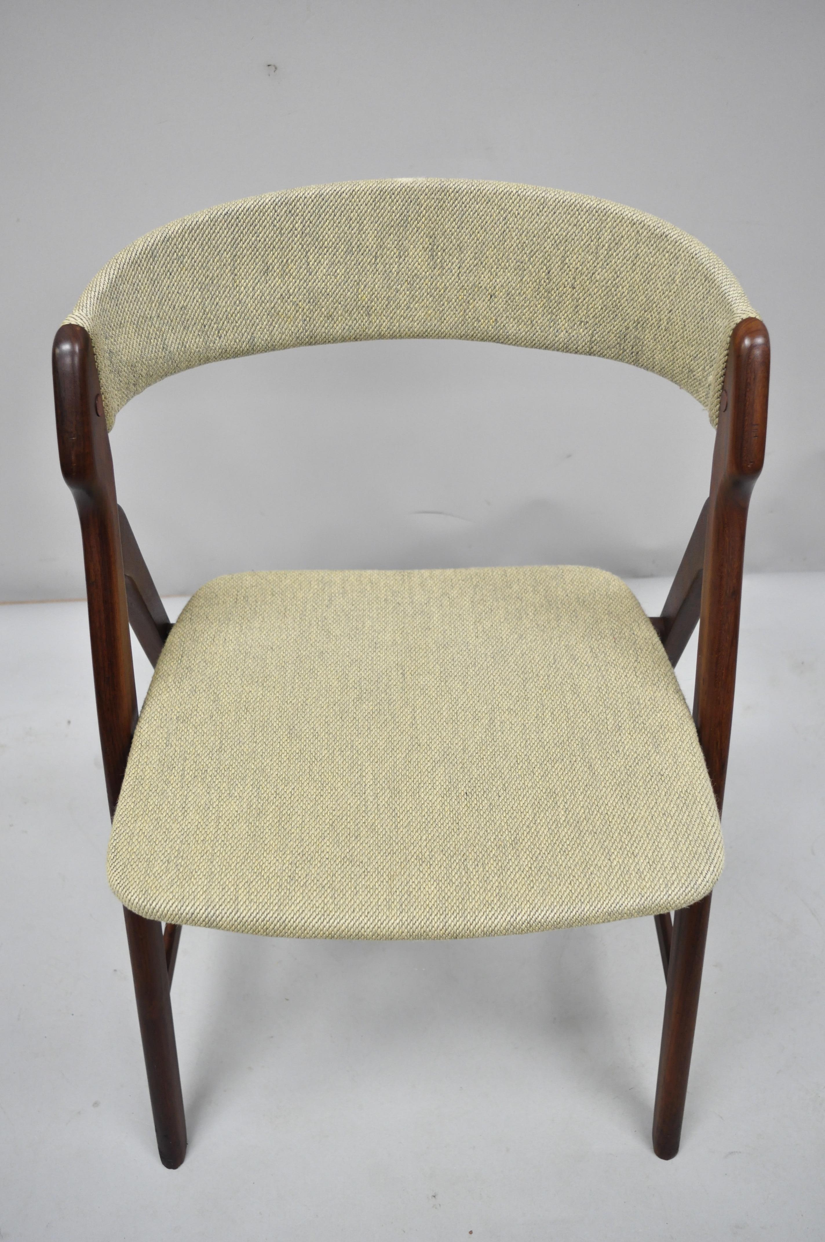 Midcentury Danish Modern Teak A-Frame Dining Chair by T.H. Harlev Farstrup For Sale 4