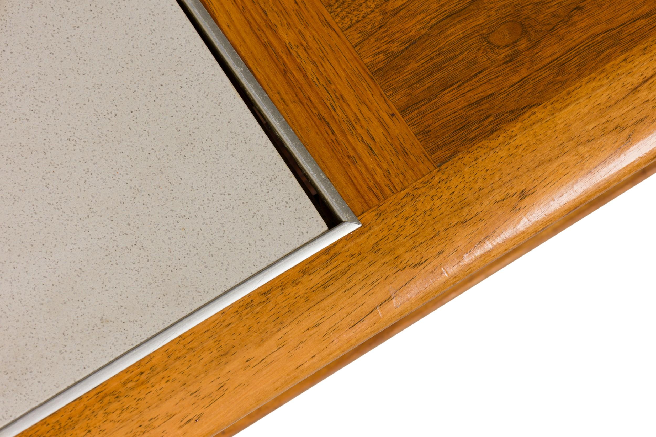 20th Century Mid-Century Danish Modern Teak and Cane Low Coffee Table, Style of Hans Wegner For Sale