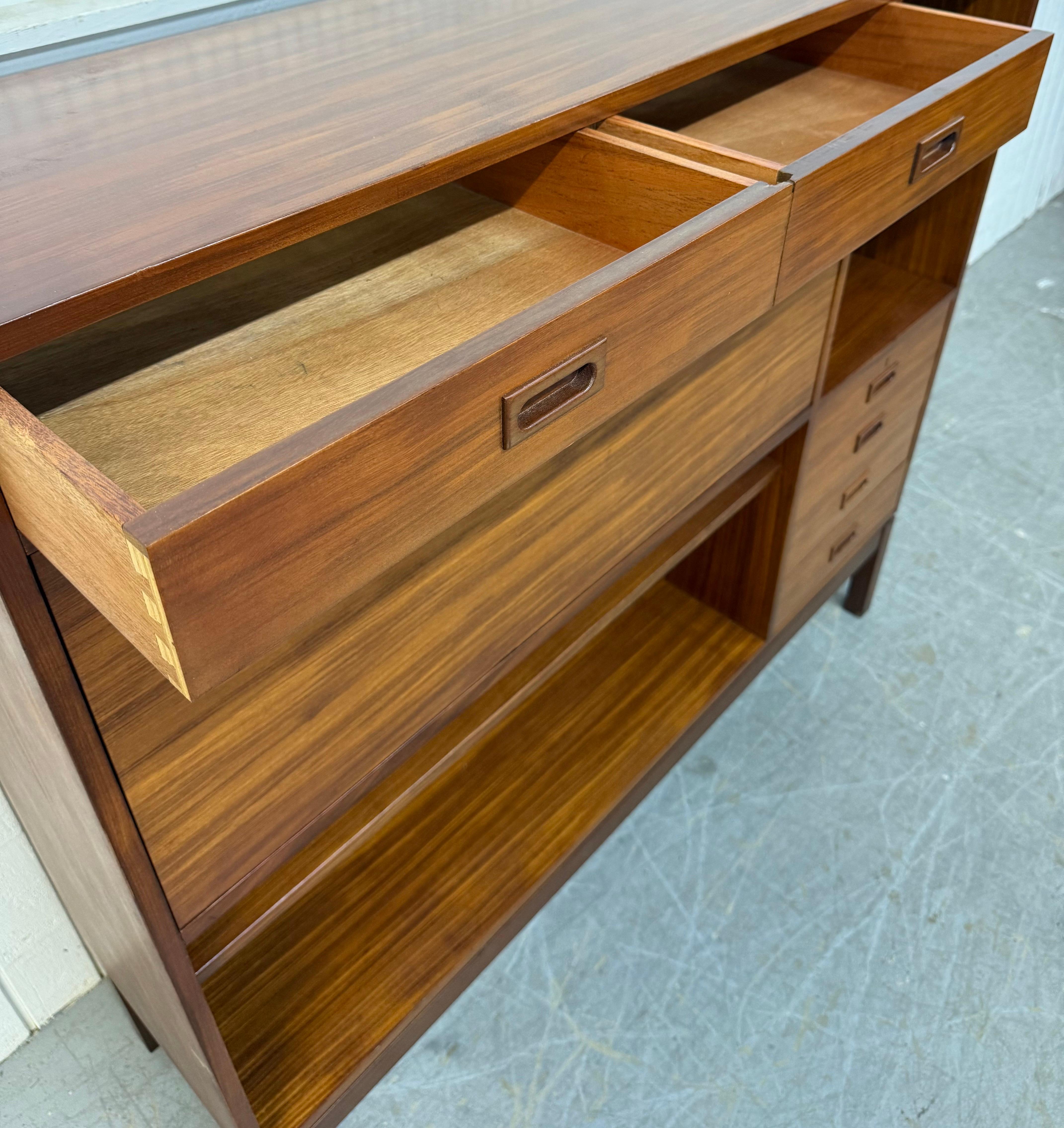 Mid-Century Danish Modern Teak Bar Cabinet For Sale 1