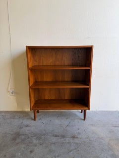 Mid-Century Danish Modern Teak Bookcase Cabinet – Open Shelving 1960s