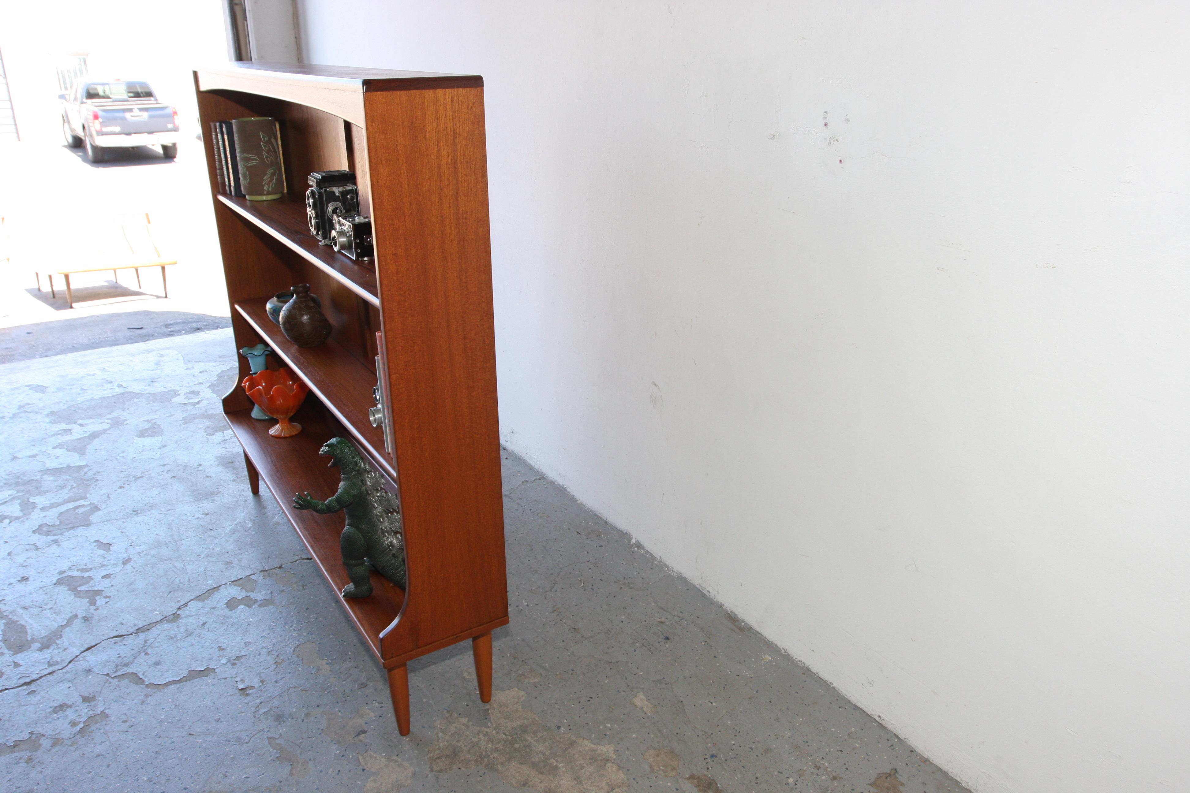 Mid-20th Century Mid Century Danish Modern Teak Bookcase Display  For Sale