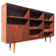 Retro Mid Century Danish Modern Teak Bookcase 