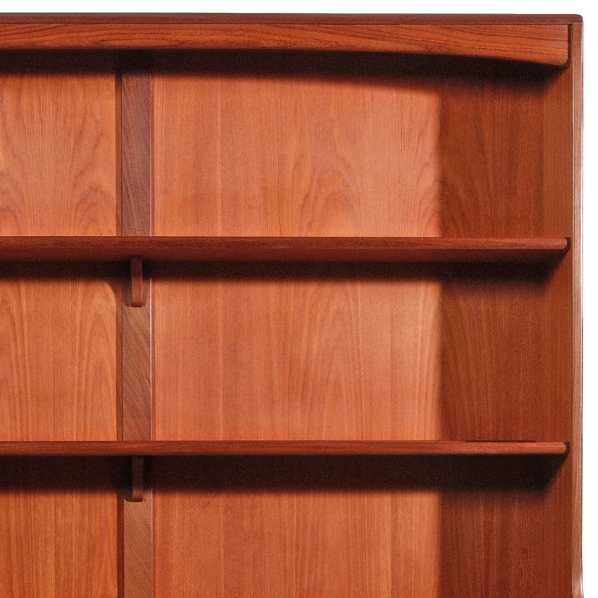 Mid-Century Danish Modern Teak Bookshelf Hutch 2